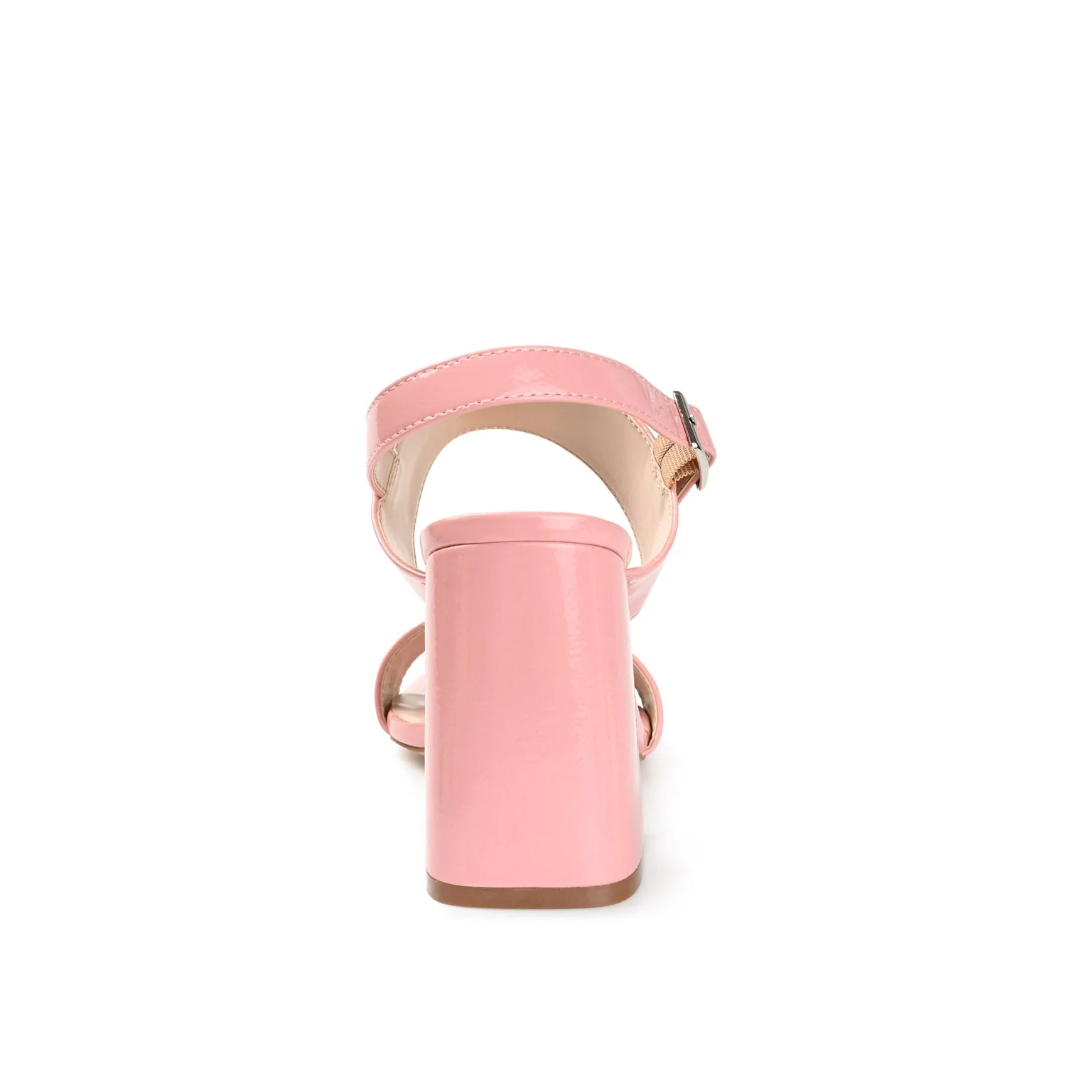 ADRAS STRAPPY BLOCK HEELS IN PATENT - Pink Patent - Image 7