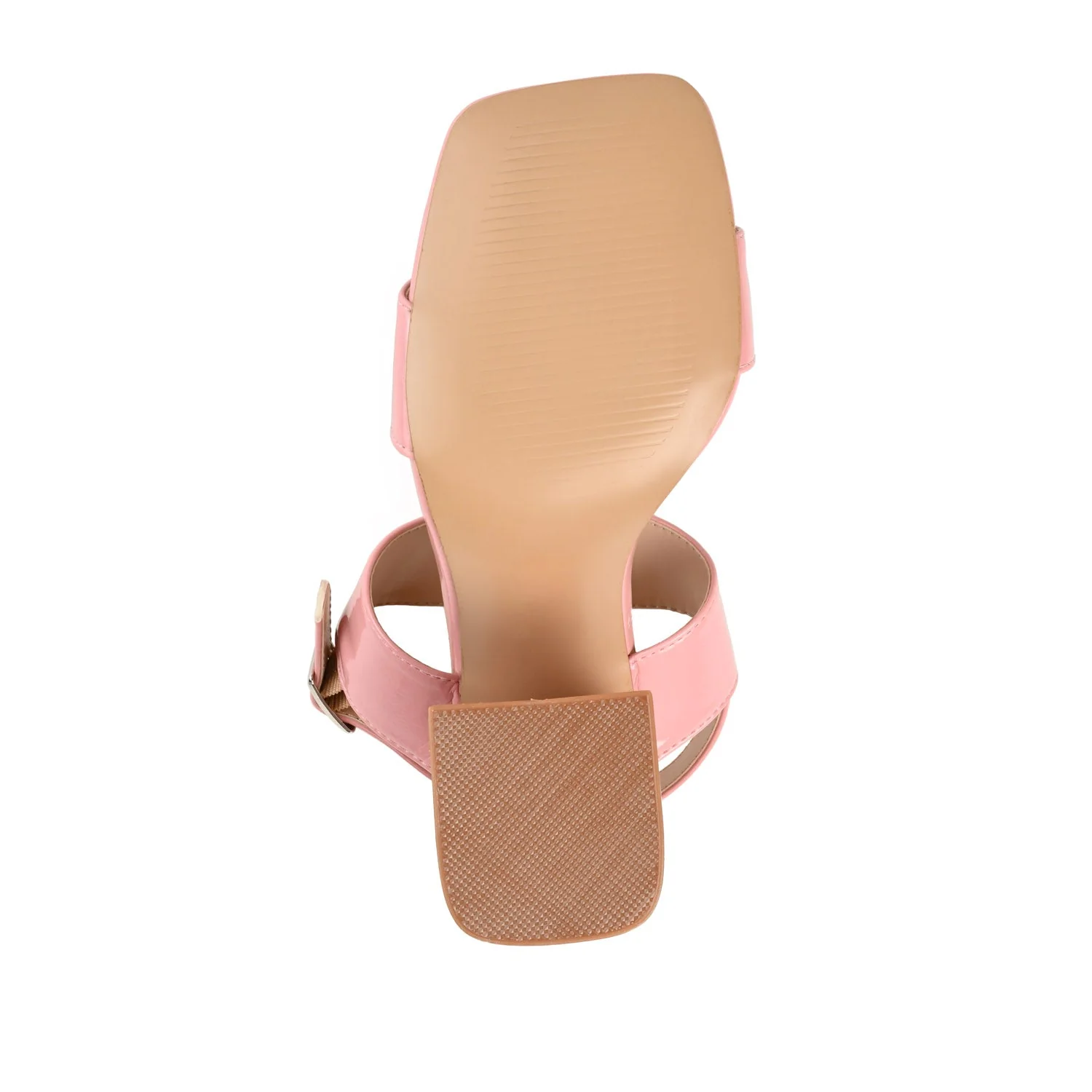 ADRAS STRAPPY BLOCK HEELS IN PATENT - Pink Patent - Image 8