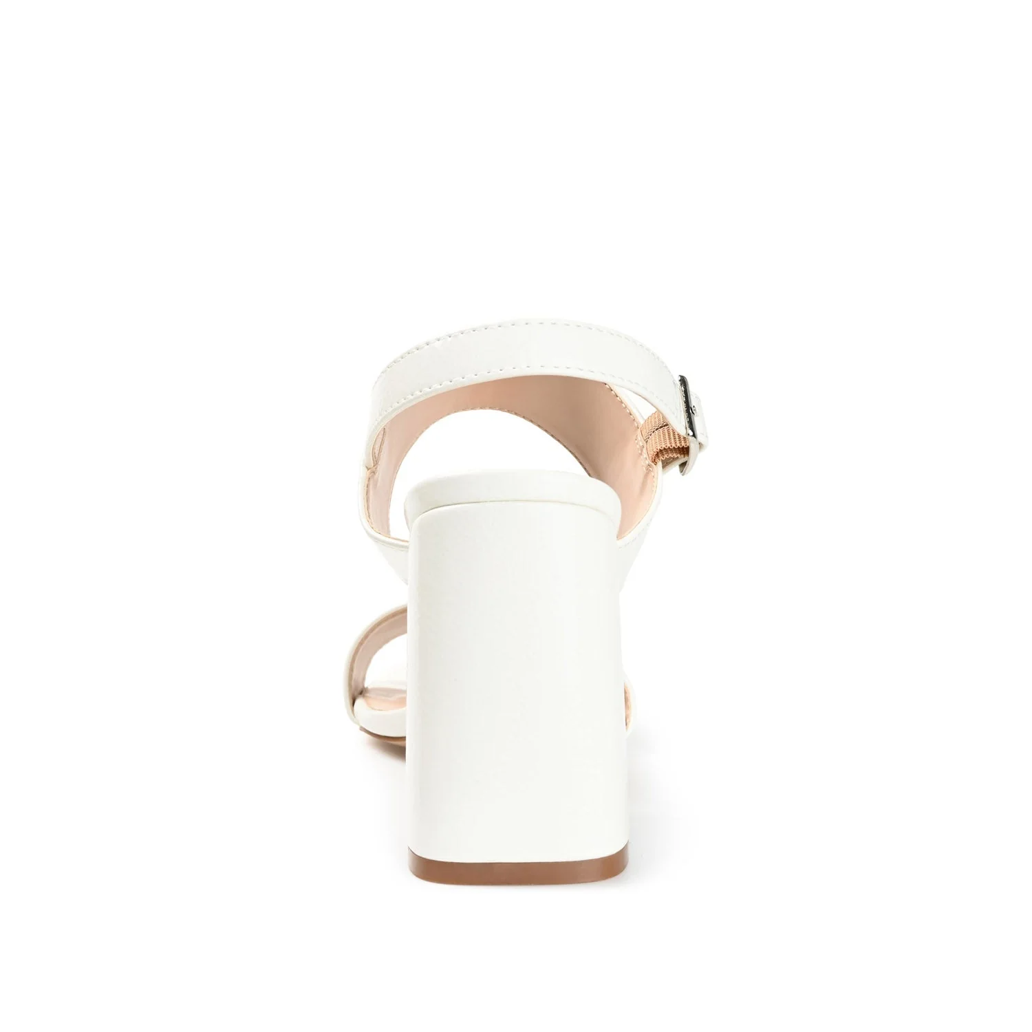ADRAS STRAPPY BLOCK HEELS IN PATENT - White Patent - Image 7