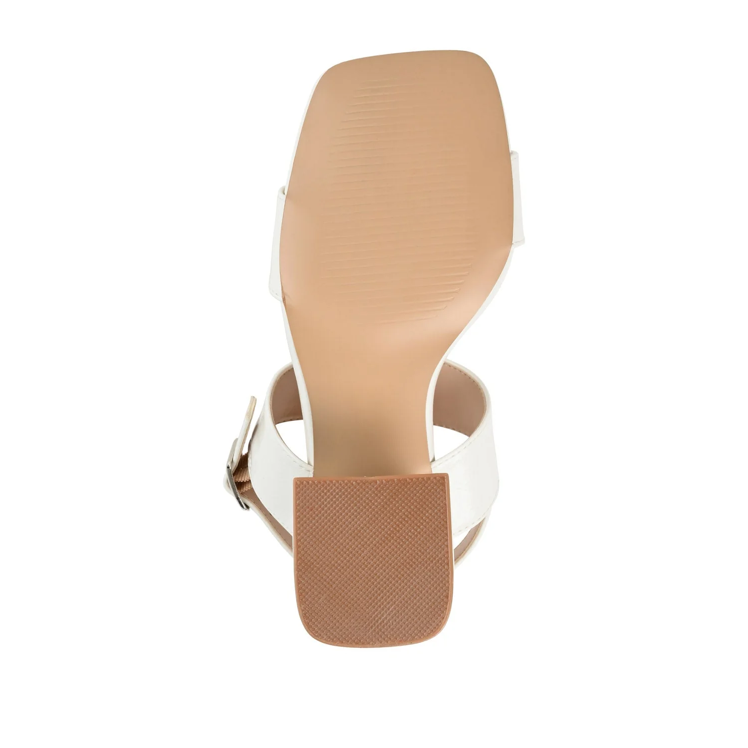 ADRAS STRAPPY BLOCK HEELS IN PATENT - White Patent - Image 8