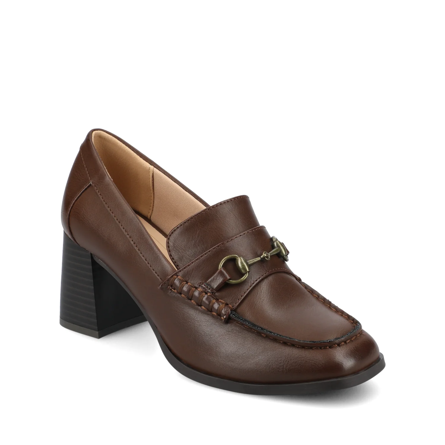AISHA MOC TOE PUMPS - Chocolate - Image 2