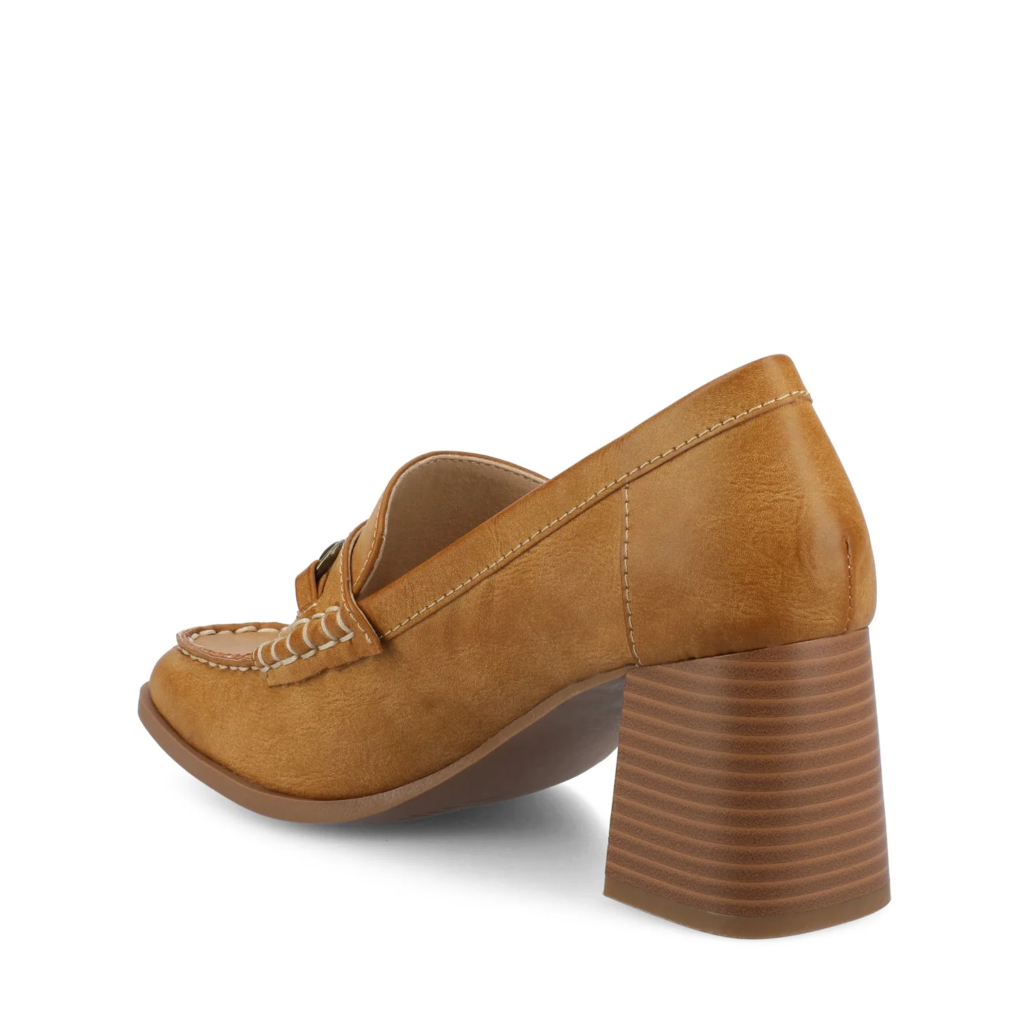 AISHA MOC TOE PUMPS - Tan - Image 3