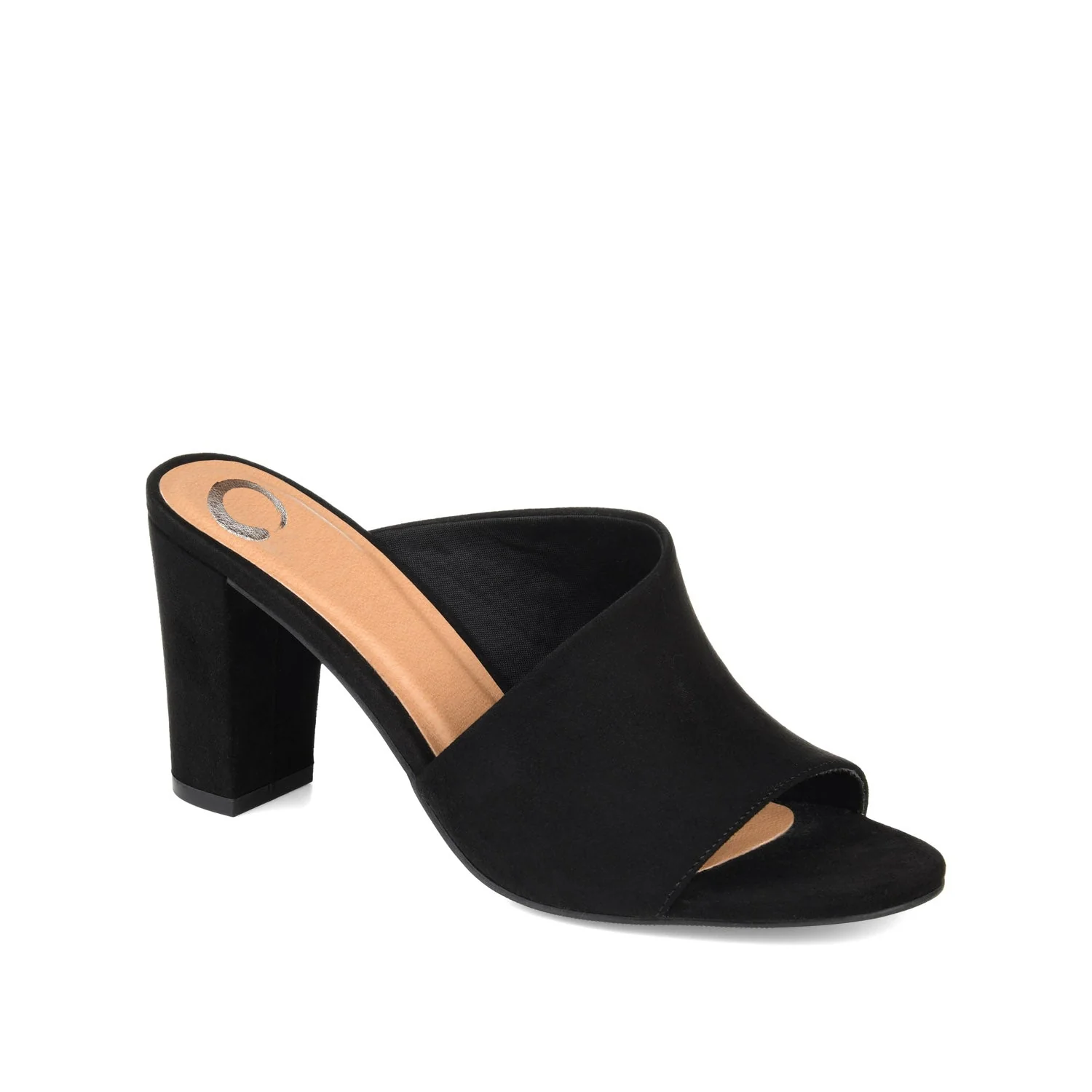 ALLEA BLOCK HEELS IN FAUX SUEDE - Black Faux Suede - Image 2