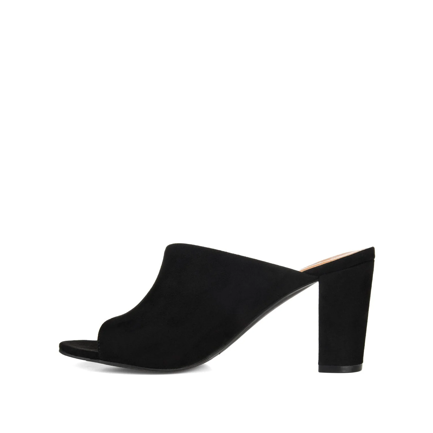 ALLEA BLOCK HEELS IN FAUX SUEDE - Black Faux Suede - Image 3