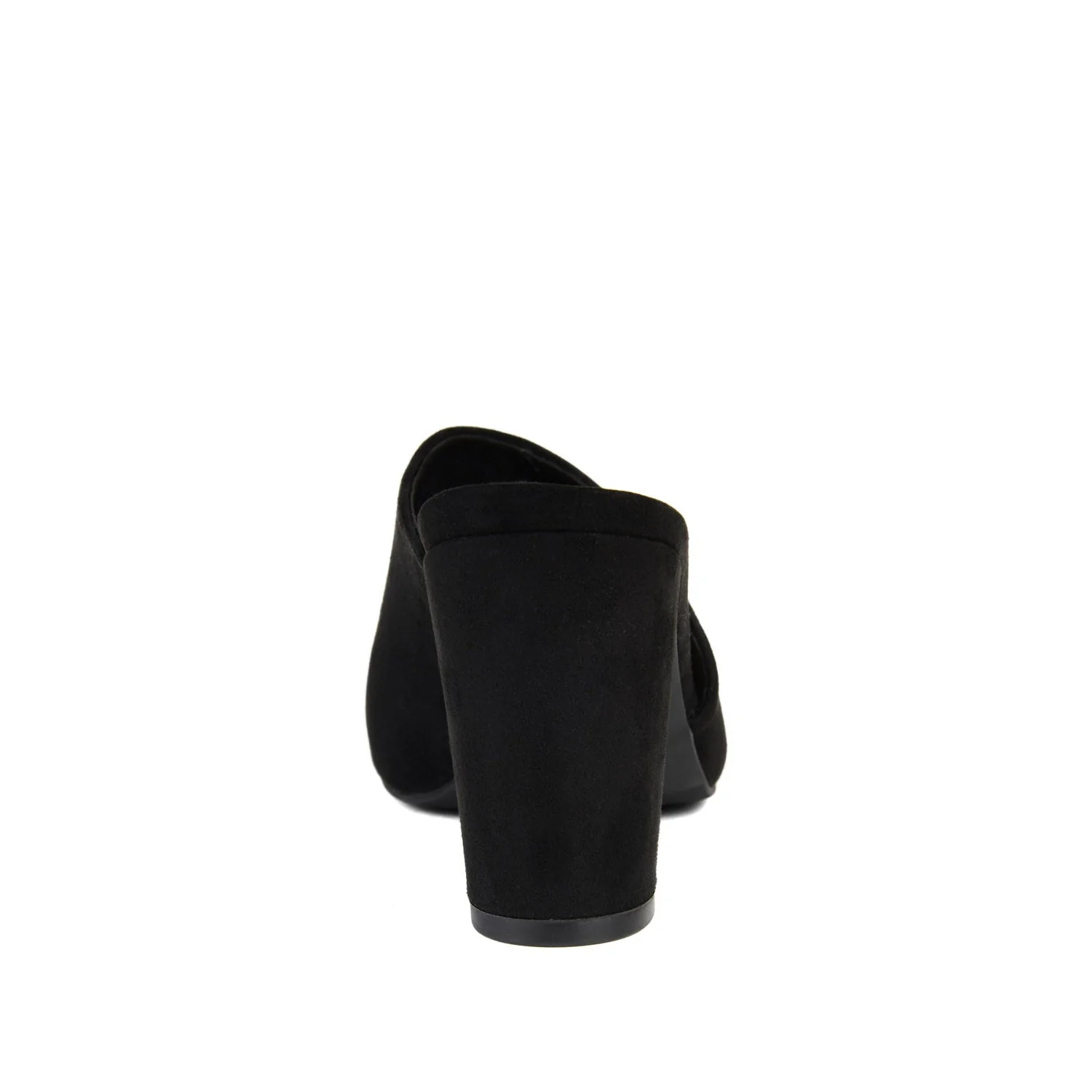 ALLEA BLOCK HEELS IN FAUX SUEDE - Black Faux Suede - Image 7