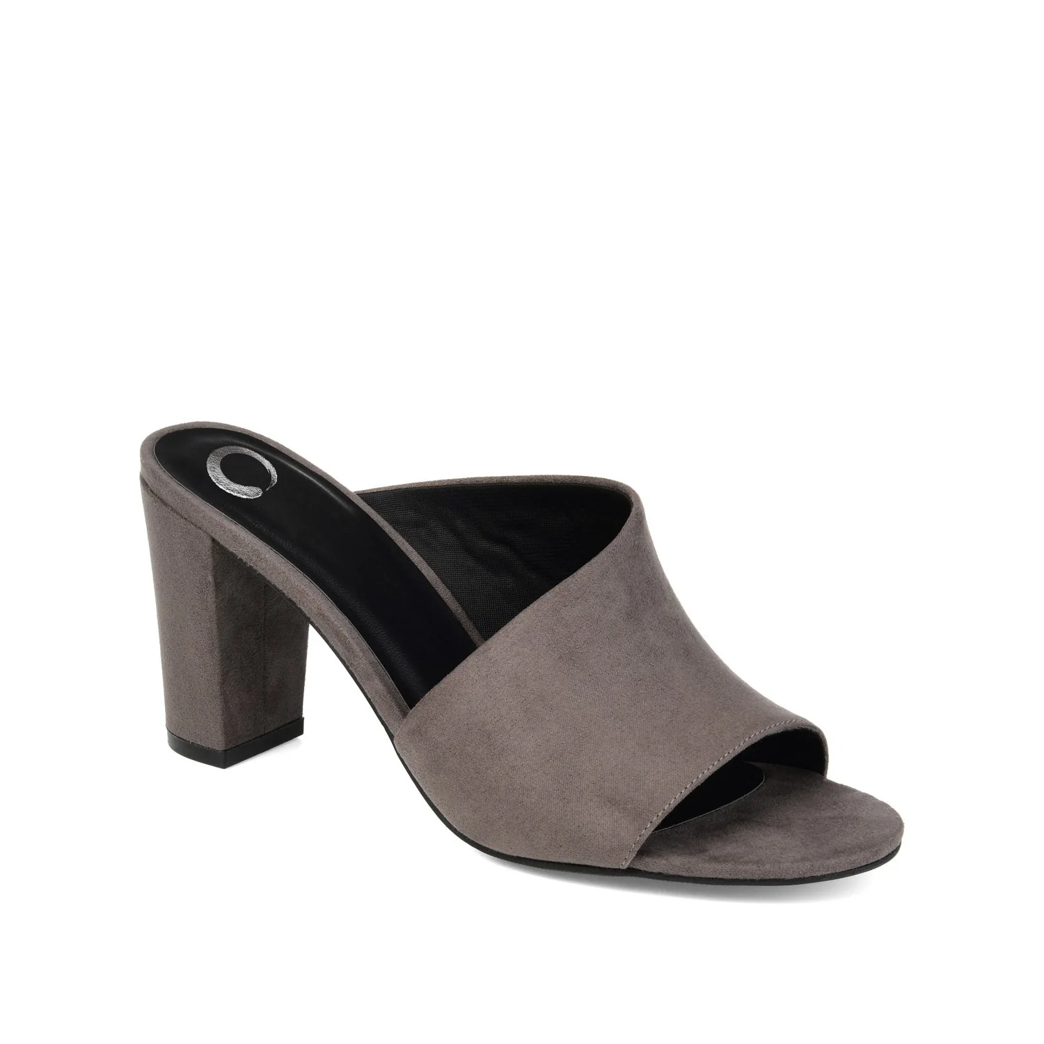 ALLEA BLOCK HEELS IN FAUX SUEDE - Grey Faux Suede - Image 2