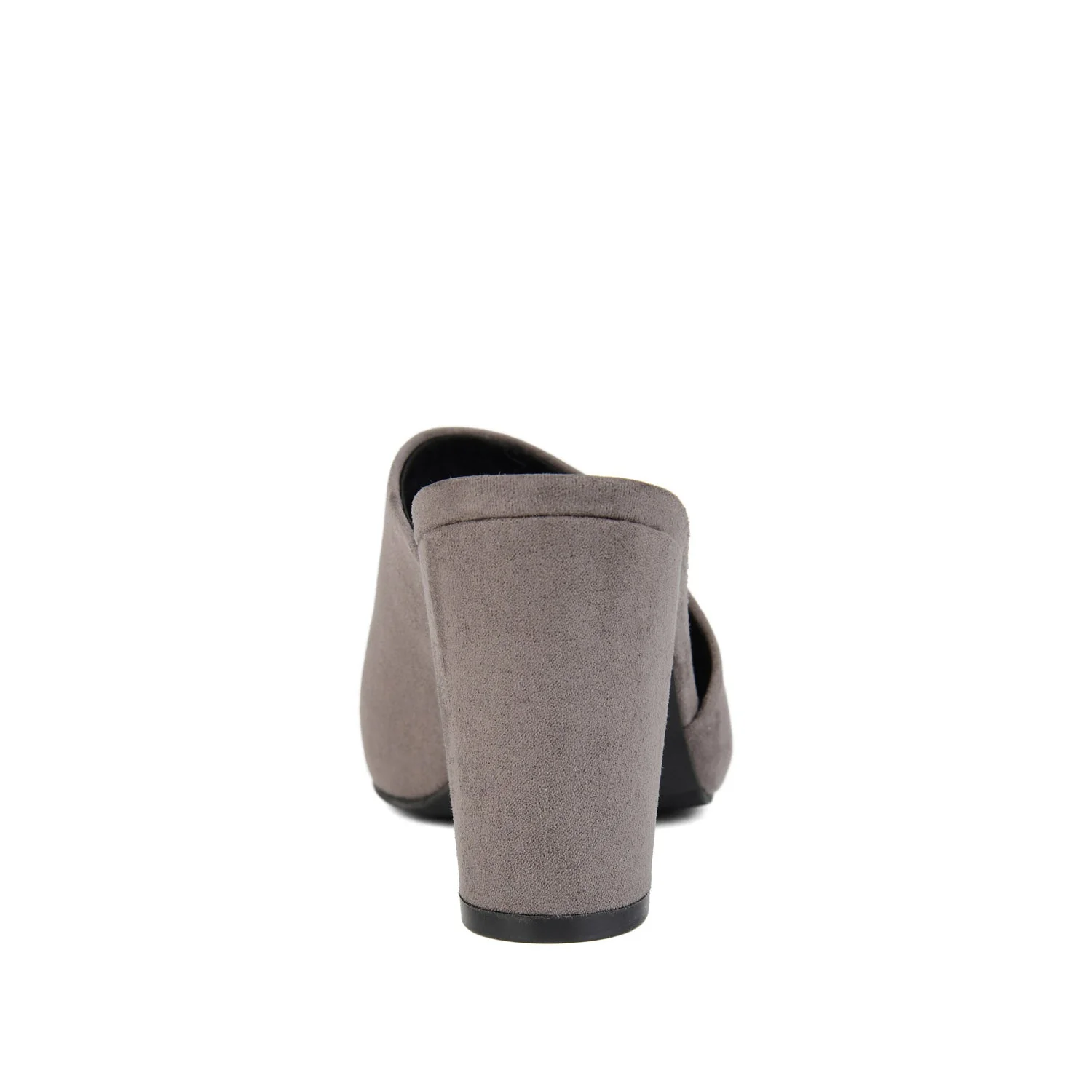 ALLEA BLOCK HEELS IN FAUX SUEDE - Grey Faux Suede - Image 7