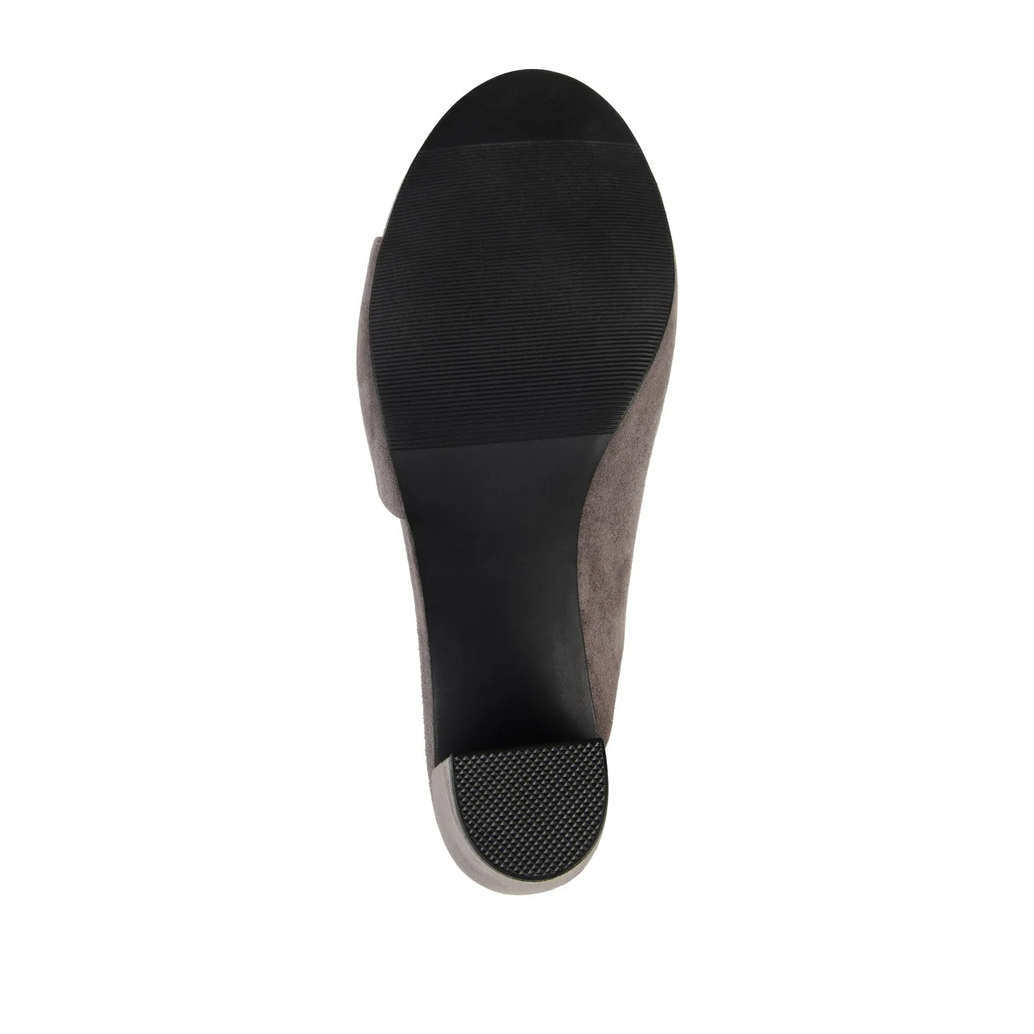 ALLEA BLOCK HEELS IN FAUX SUEDE - Grey Faux Suede - Image 8