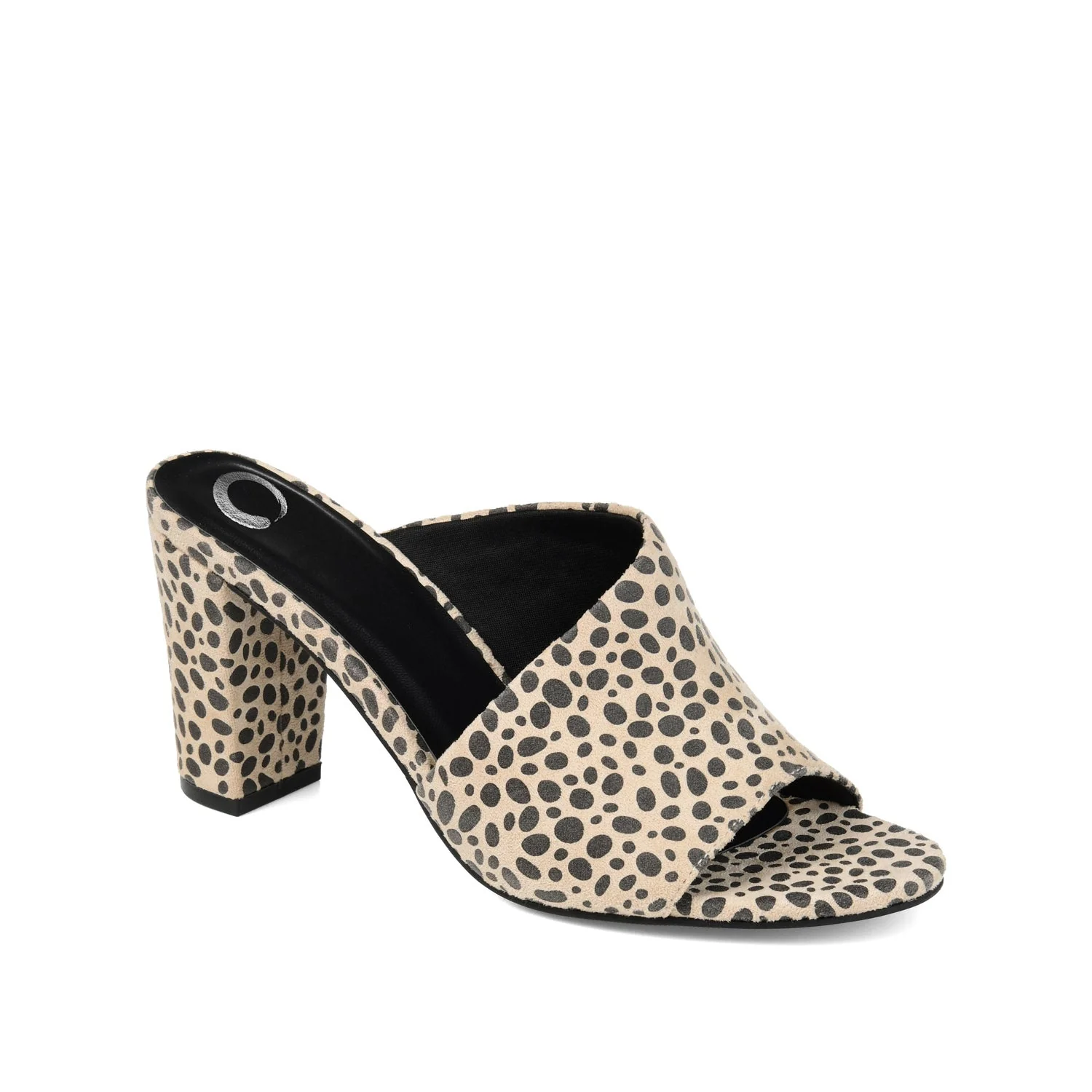 ALLEA BLOCK HEELED MULES IN WIDE - Cheetah Faux Suede 2 - Image 3