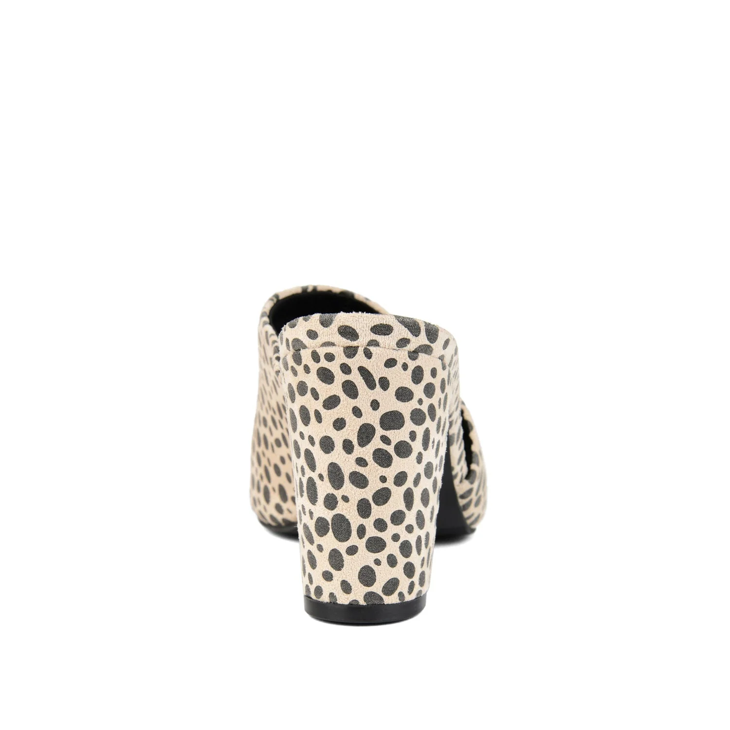 ALLEA BLOCK HEELED MULES IN WIDE - Cheetah Faux Suede 2 - Image 8
