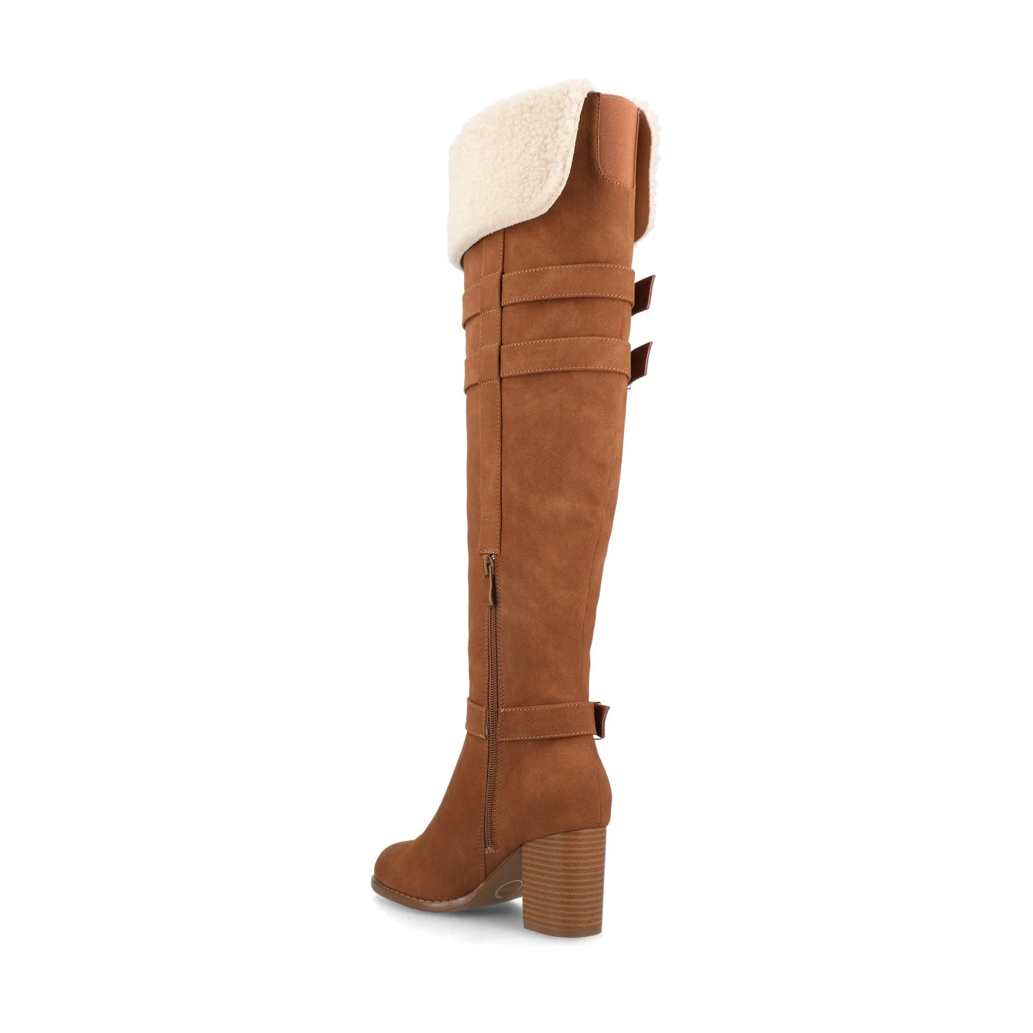 ALYZA OVER THE KNEE BOOTS - Chestnut - Image 3