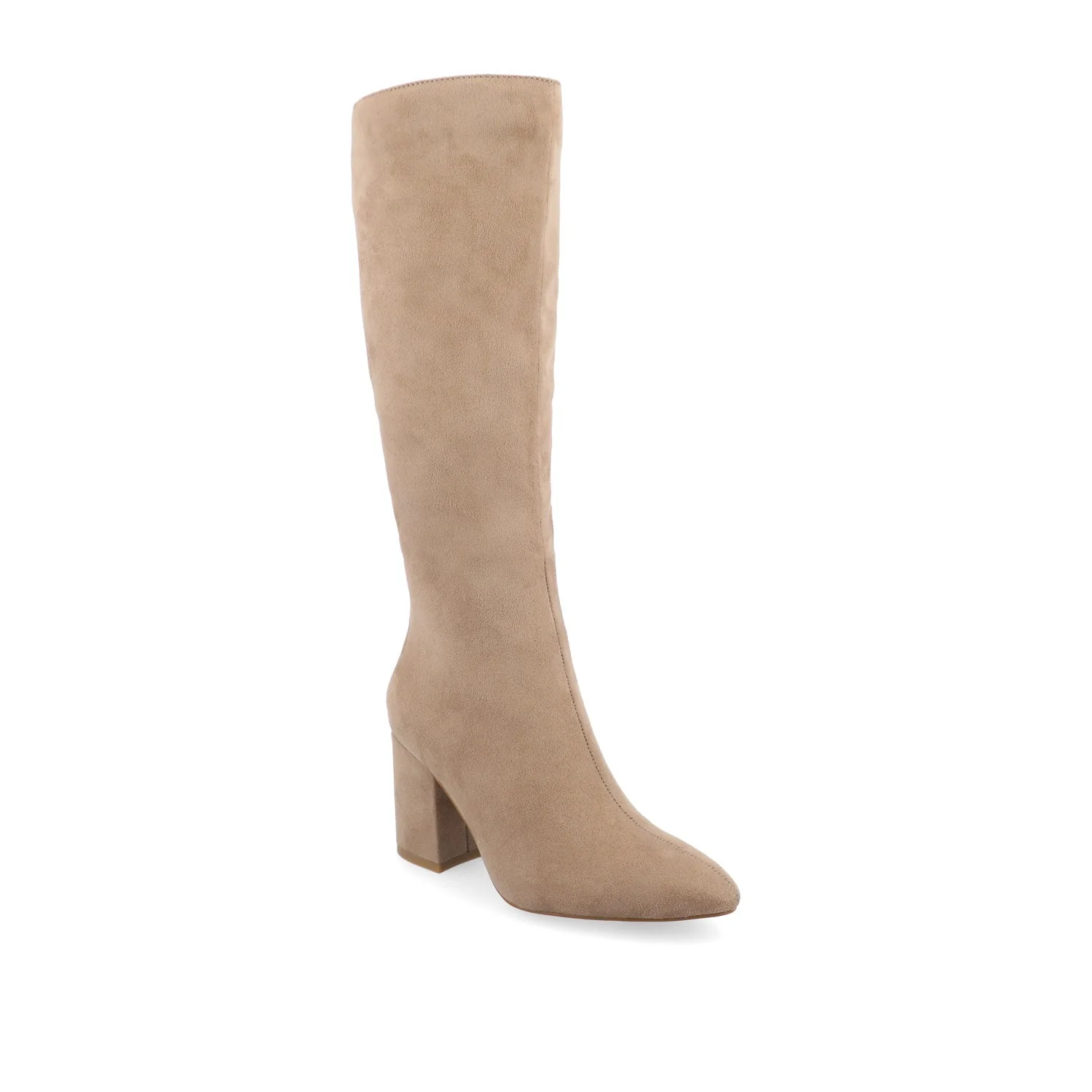 AMEYLIA KNEE-HIGH BOOTS - Beige Faux Suede - Image 3