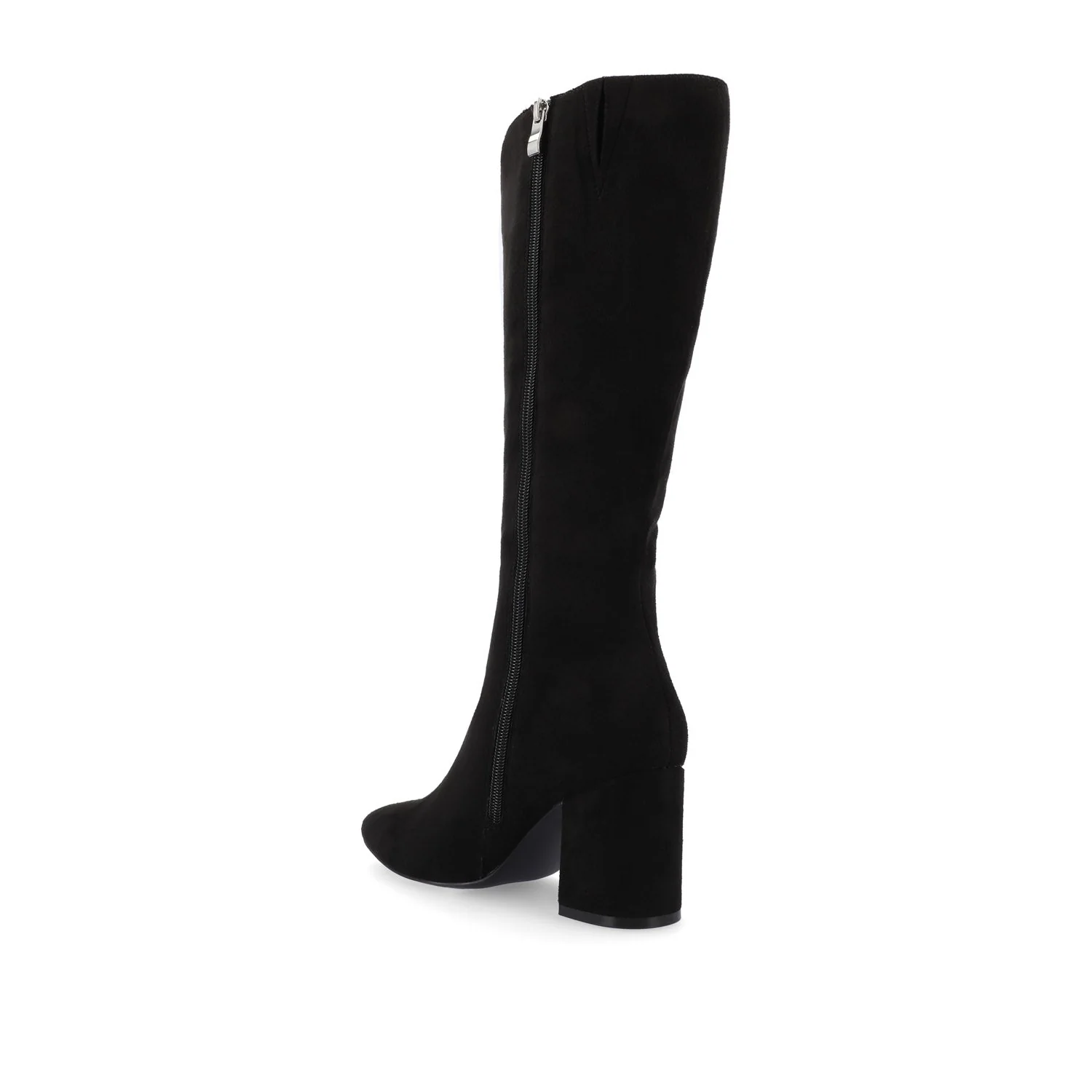 AMEYLIA KNEE-HIGH BOOTS - Black Faux Suede - Image 4