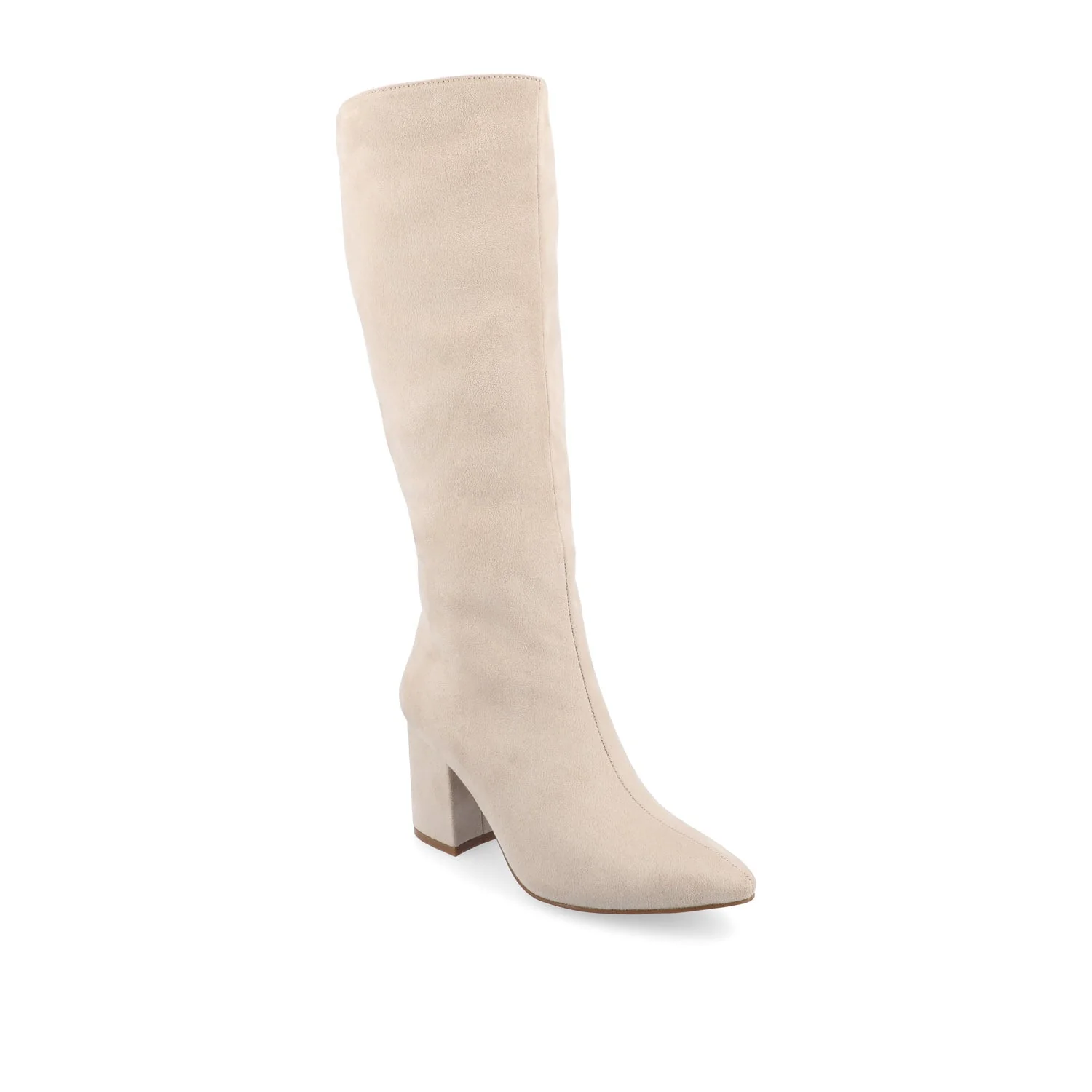 AMEYLIA KNEE-HIGH BOOTS - Bone Faux Suede - Image 2