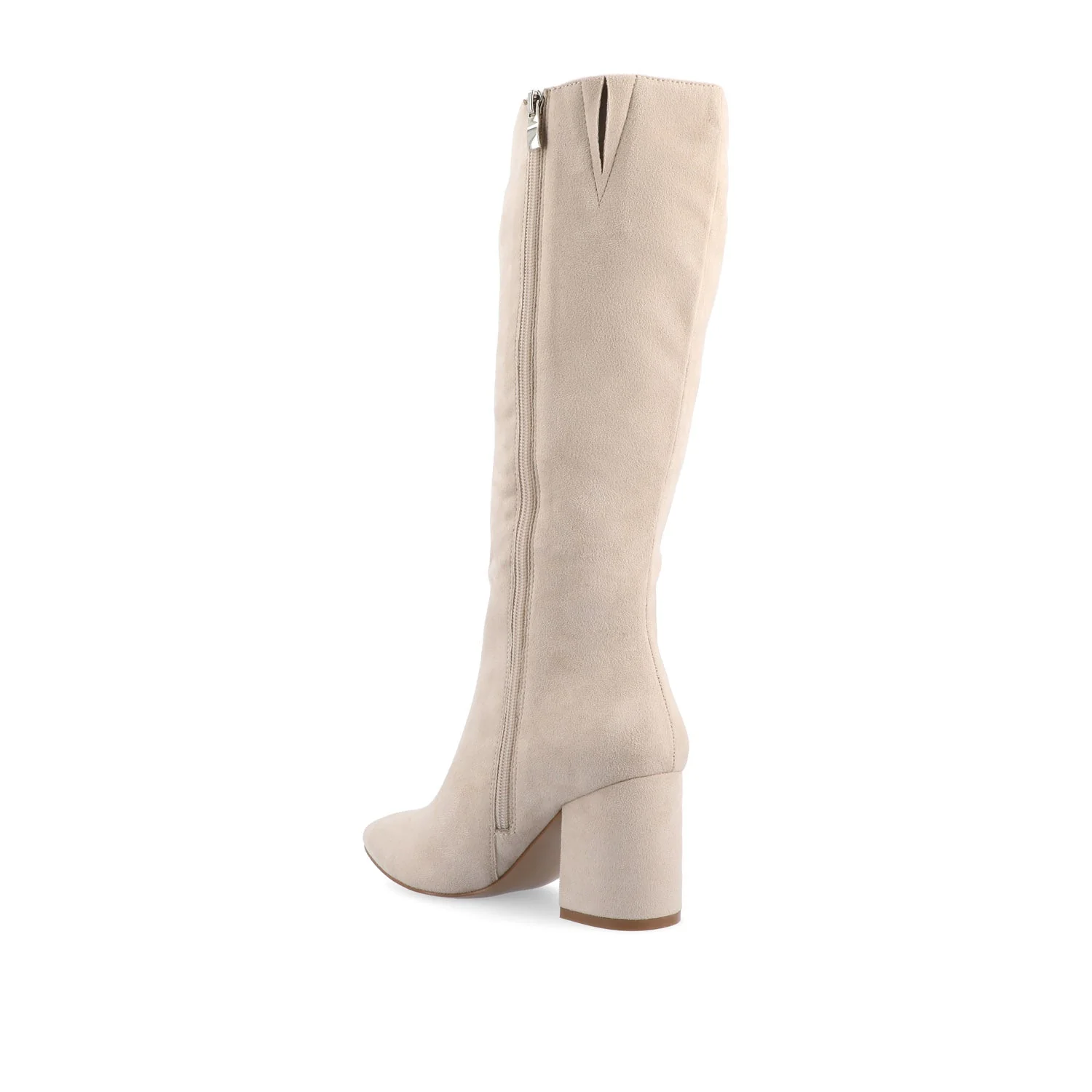 AMEYLIA KNEE-HIGH BOOTS - Bone Faux Suede - Image 4