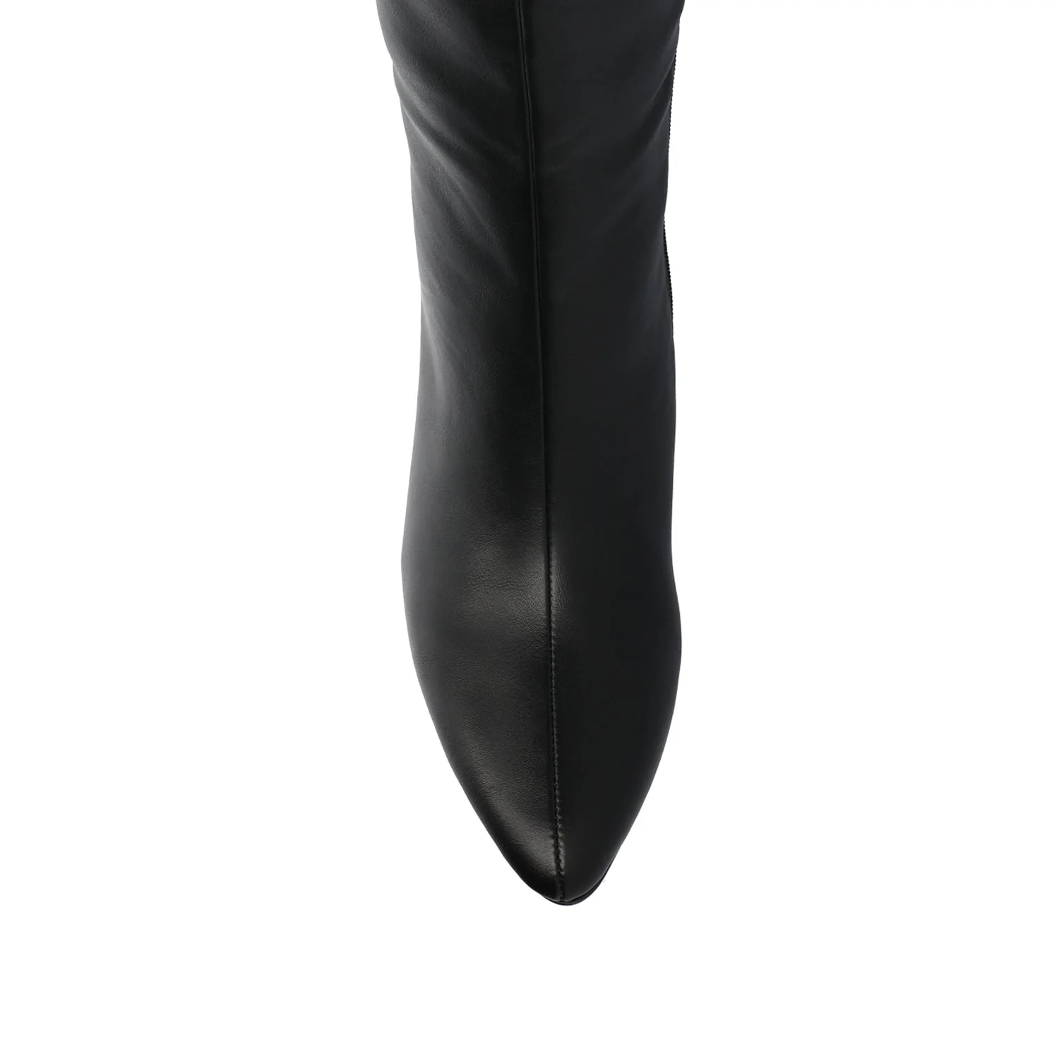 AMEYLIA VEGAN LEATHER KNEE-HIGH BOOTS IN WIDE WIDTH & CALF - Black PU - Image 4