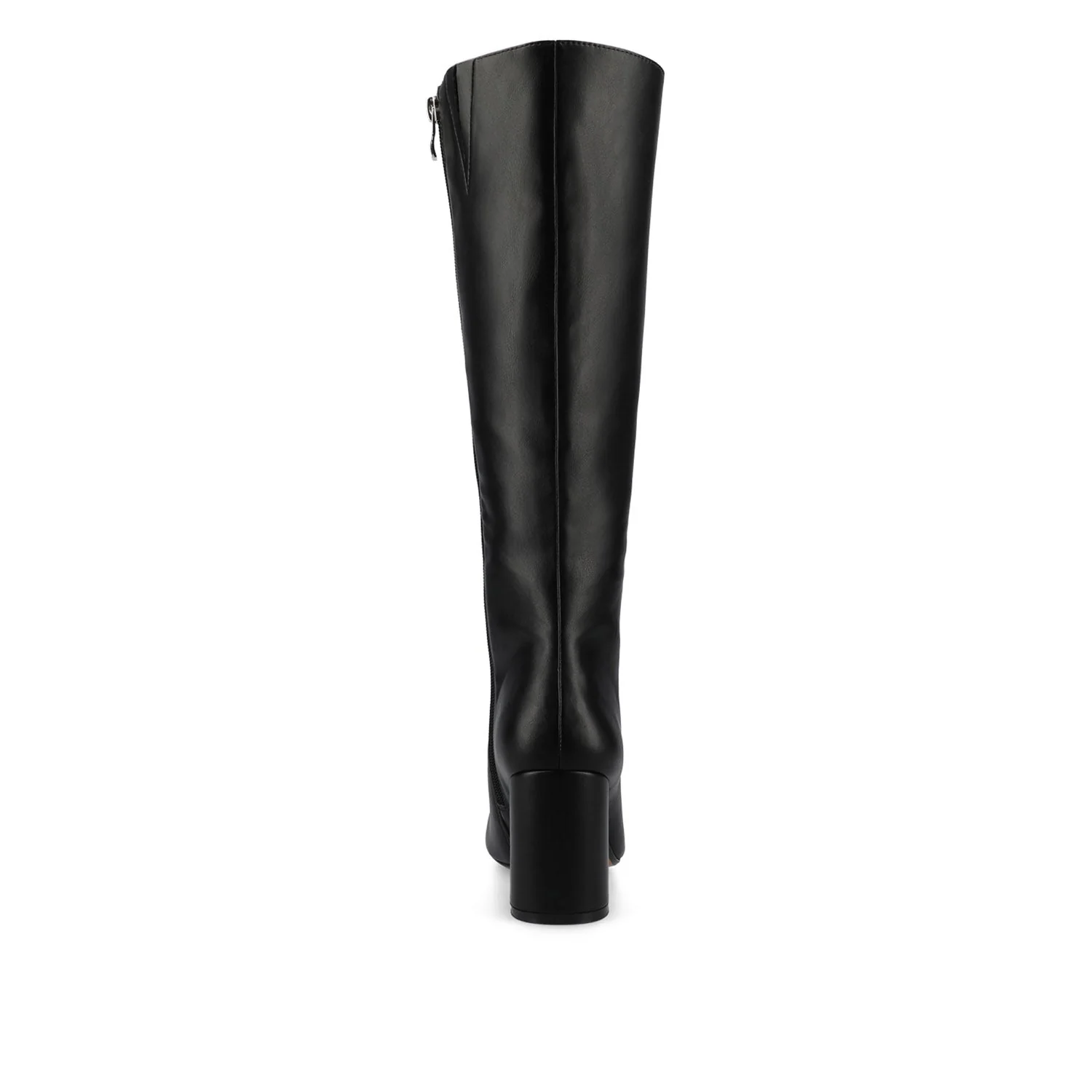 AMEYLIA VEGAN LEATHER KNEE-HIGH BOOTS IN WIDE WIDTH & CALF - Black PU - Image 6