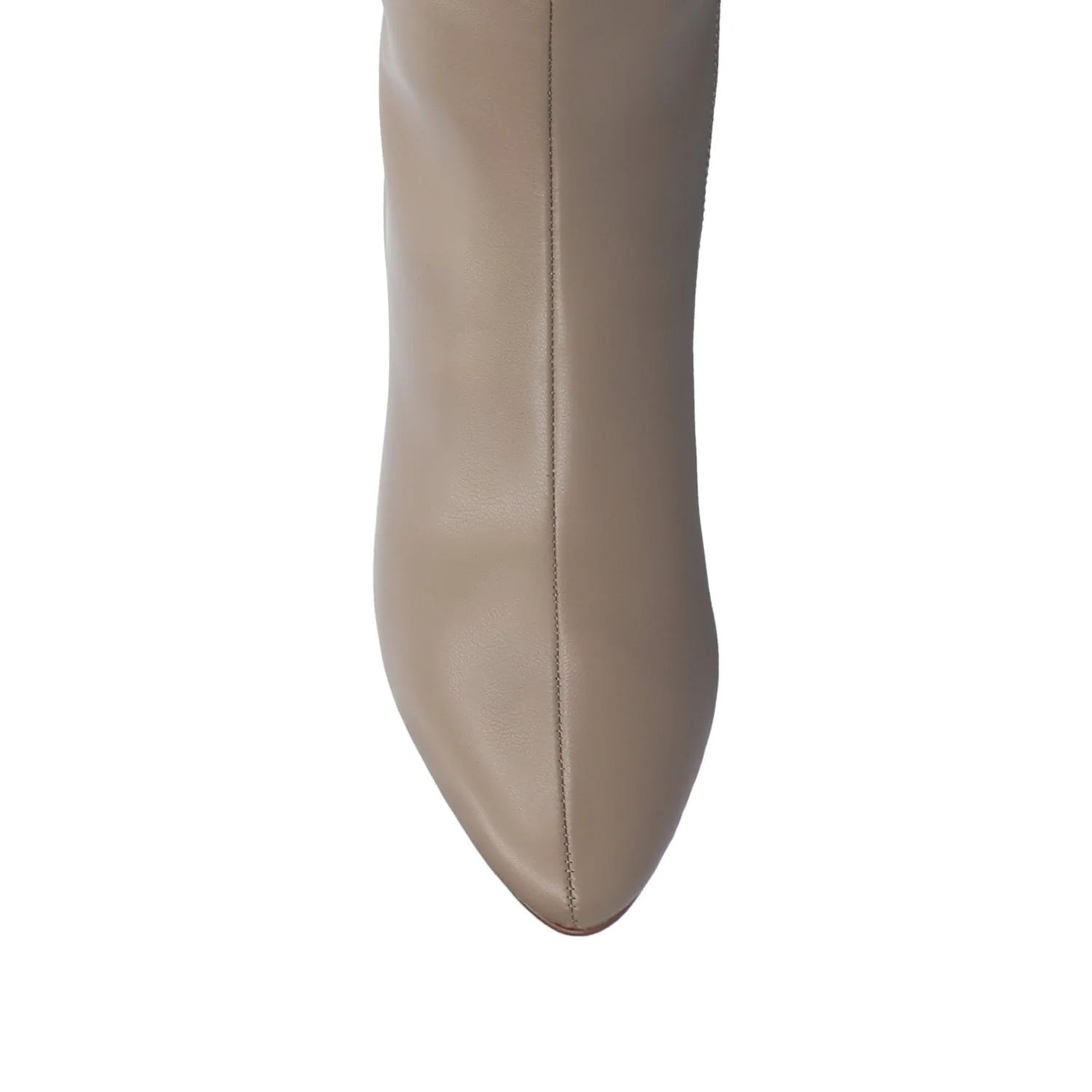 AMEYLIA VEGAN LEATHER KNEE-HIGH BOOTS IN WIDE WIDTH & CALF - Taupe PU - Image 4