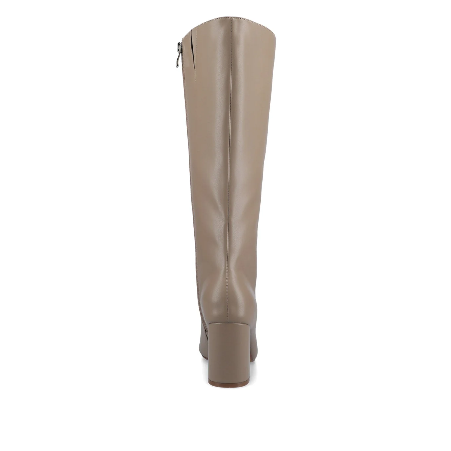 AMEYLIA VEGAN LEATHER KNEE-HIGH BOOTS IN WIDE WIDTH & CALF - Taupe PU - Image 6