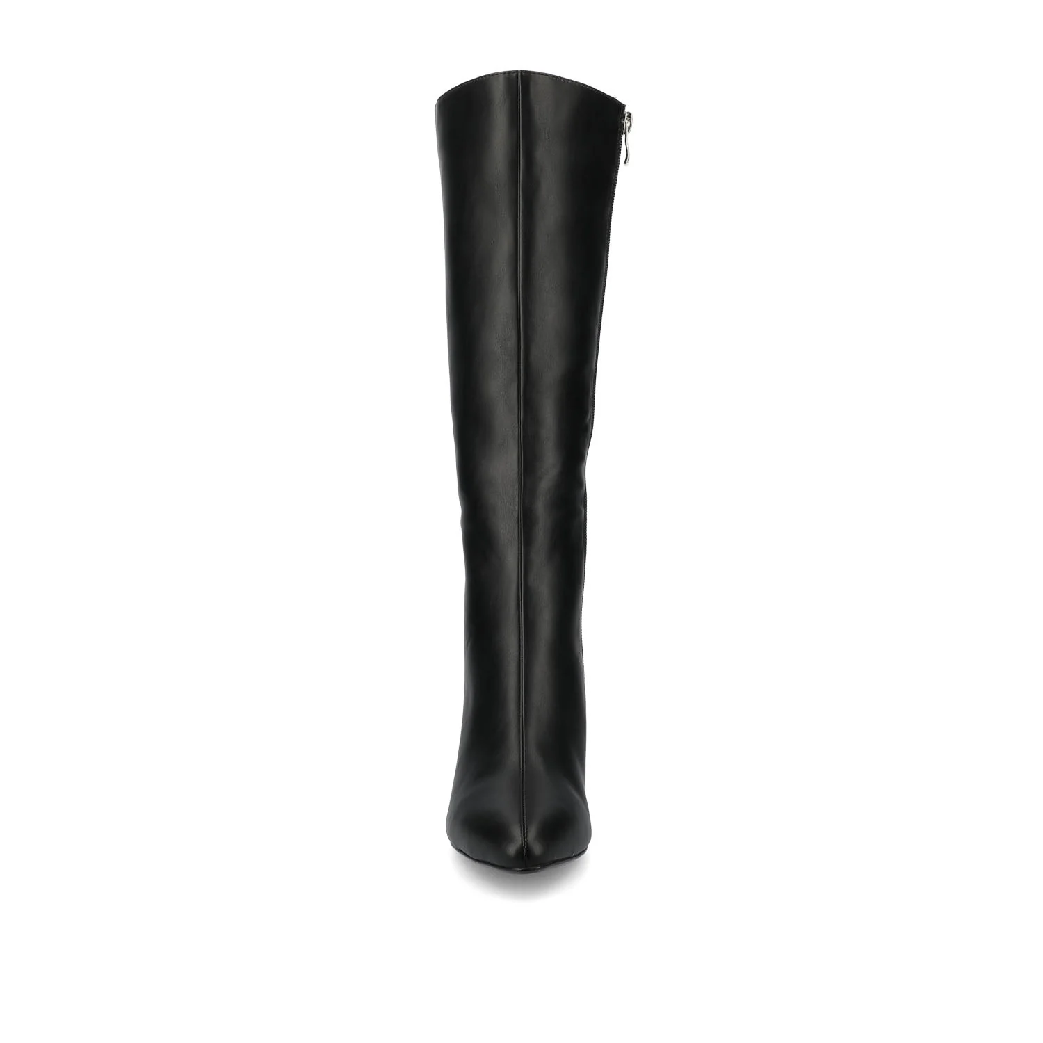 AMEYLIA KNEE-HIGH BOOTS IN EXTRA WIDE CALF - Black PU - Image 5