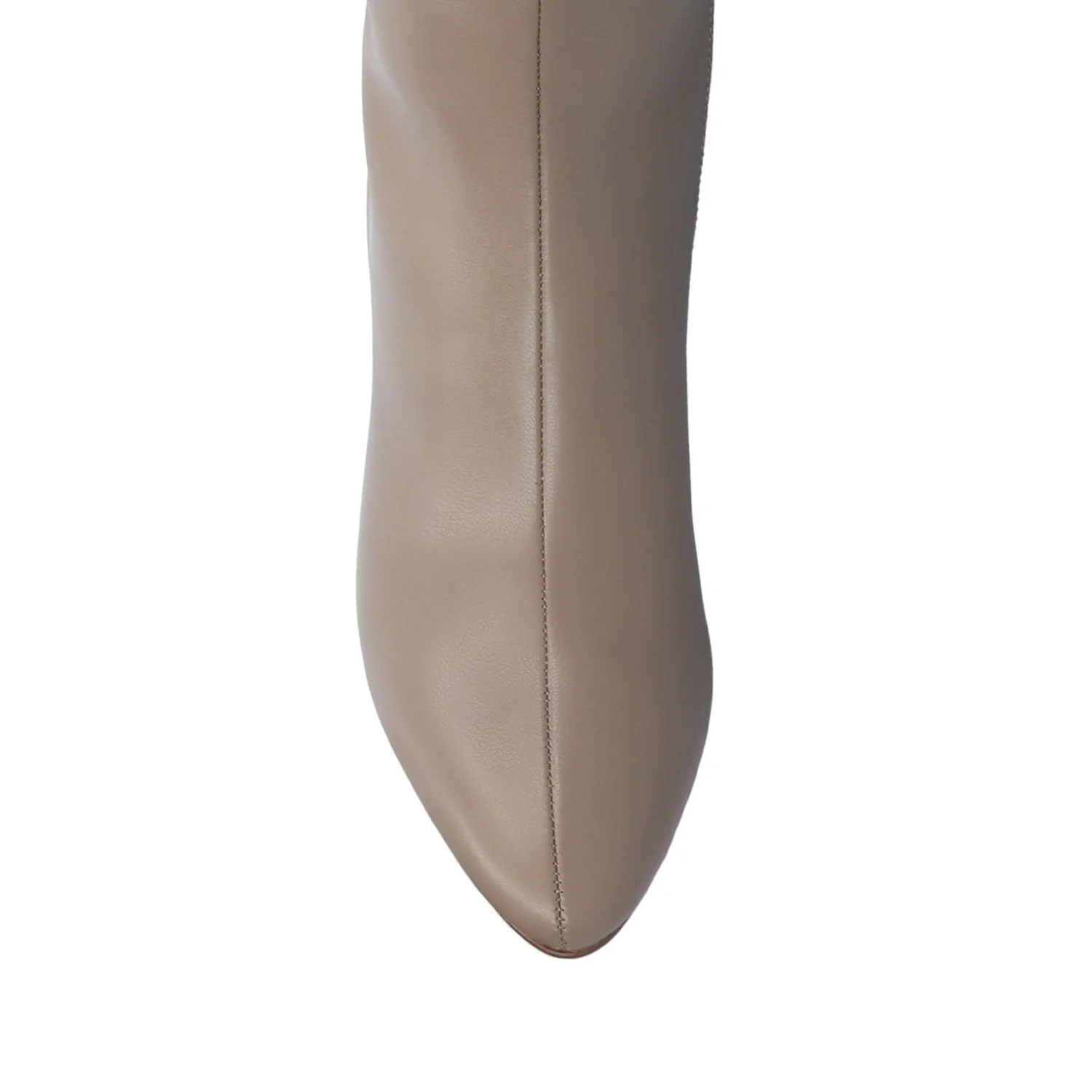 AMEYLIA KNEE-HIGH BOOTS IN EXTRA WIDE CALF - Taupe PU - Image 5