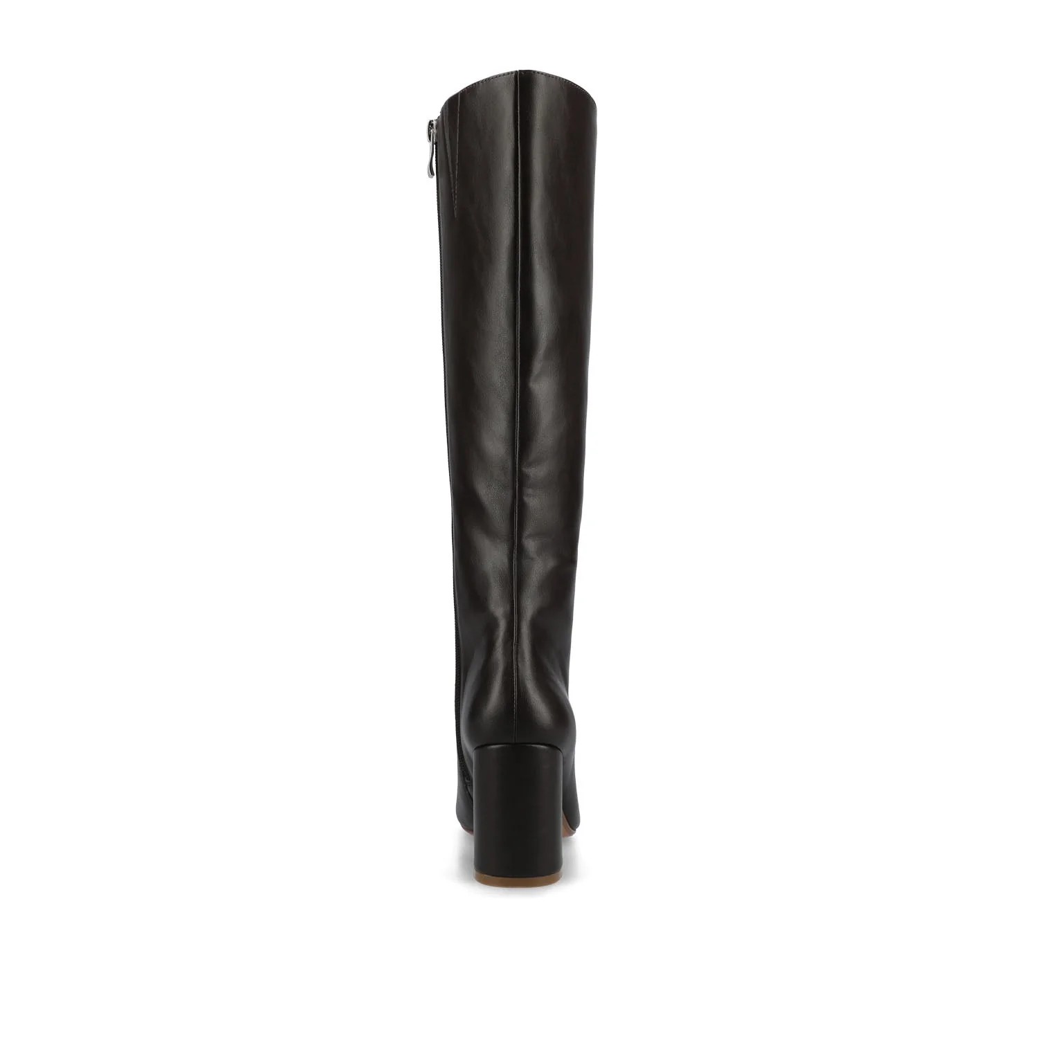 AMEYLIA VEGAN LEATHER KNEE-HIGH BOOTS - Brown PU - Image 8