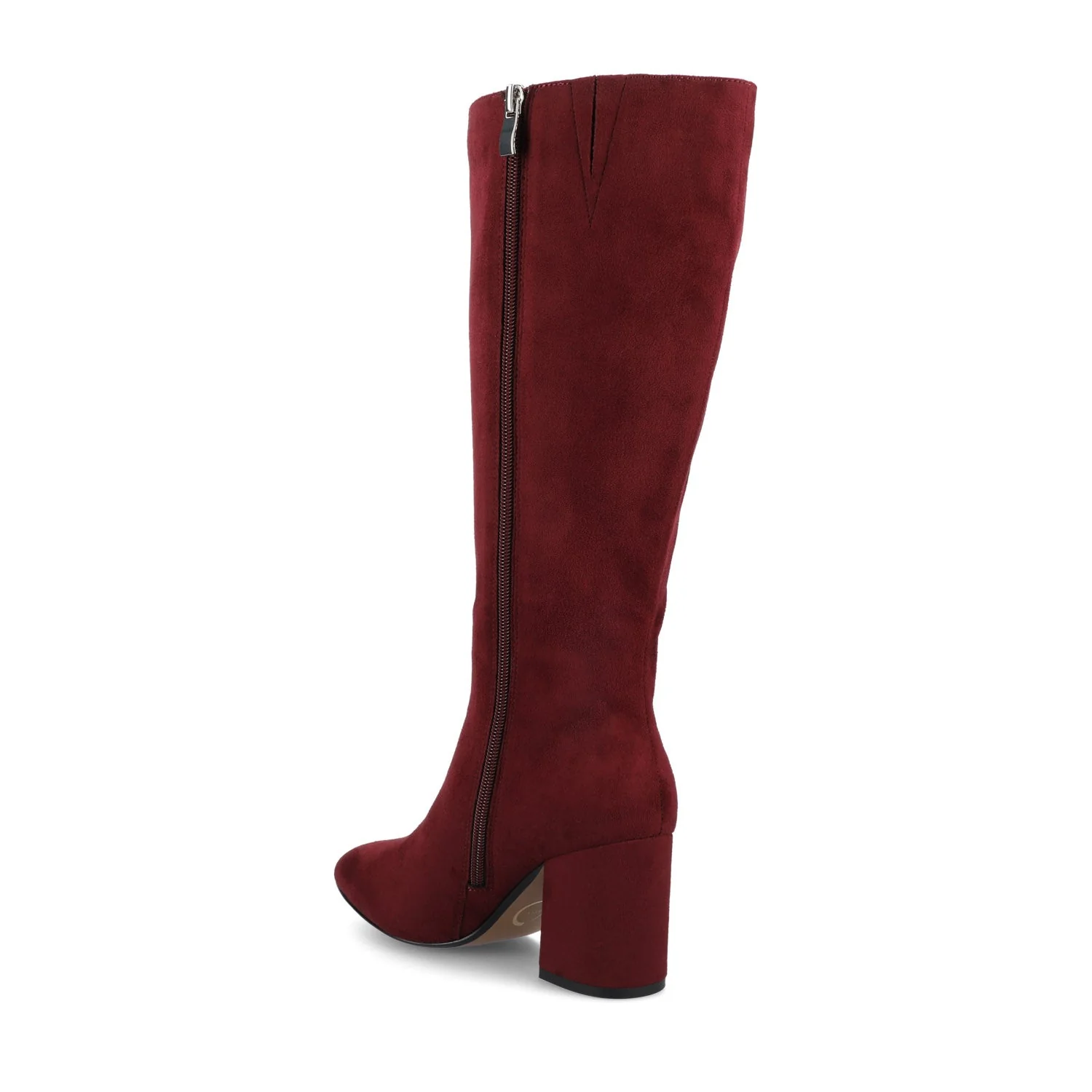 AMEYLIA KNEE-HIGH BOOTS - Oxblood Faux Suede - Image 3