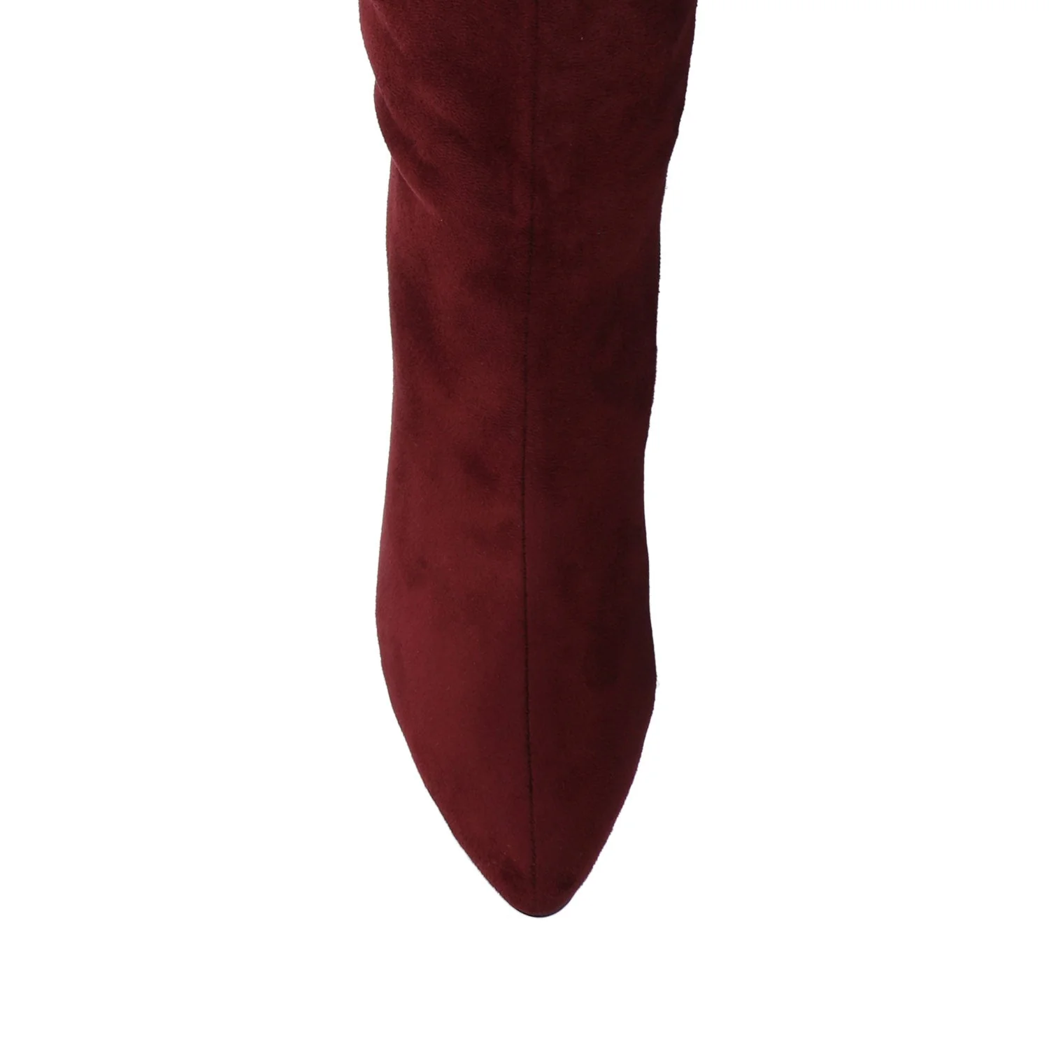 AMEYLIA KNEE-HIGH BOOTS - Oxblood Faux Suede - Image 4