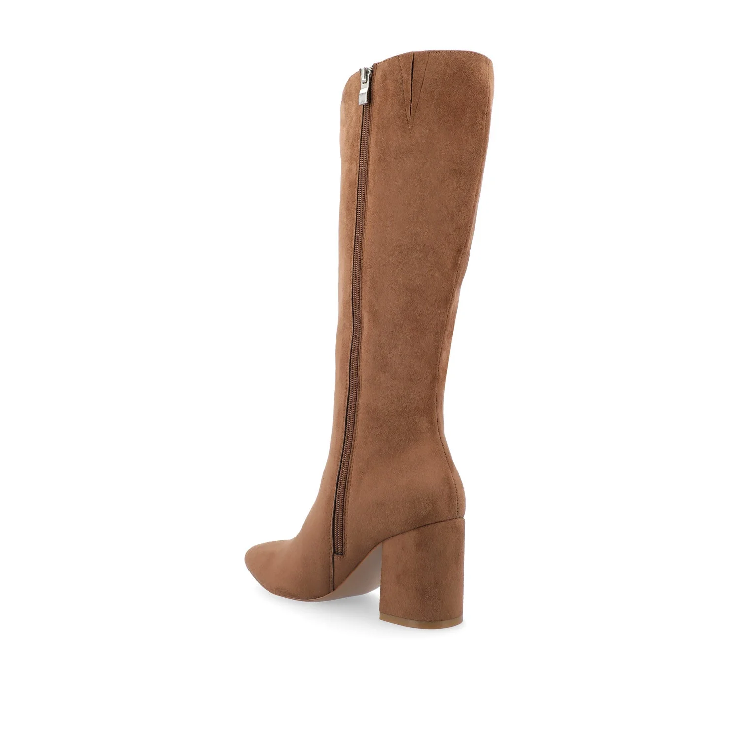 AMEYLIA KNEE-HIGH BOOTS - Tan Faux Suede - Image 4