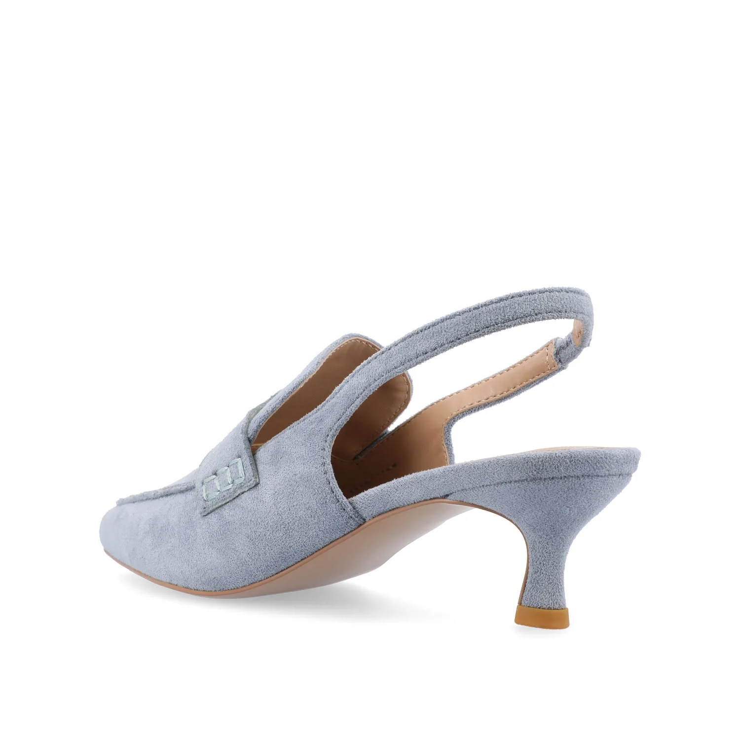 AMORY KITTEN HEEL LOAFERS IN VEGAN LEATHER - Blue - Image 4