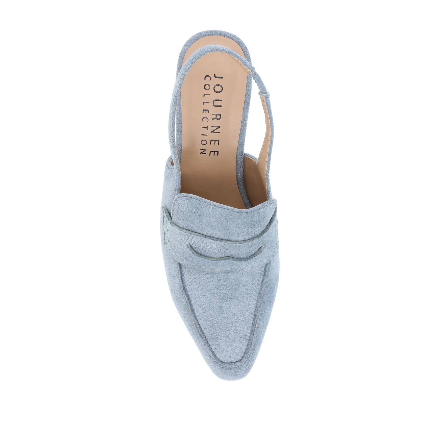 AMORY KITTEN HEEL LOAFERS IN VEGAN LEATHER - Blue - Image 6