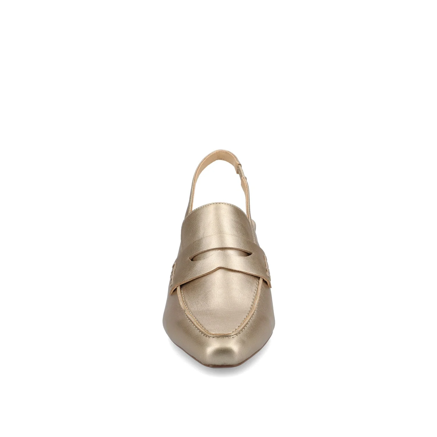AMORY KITTEN HEEL LOAFERS IN VEGAN LEATHER - Champagne - Image 5