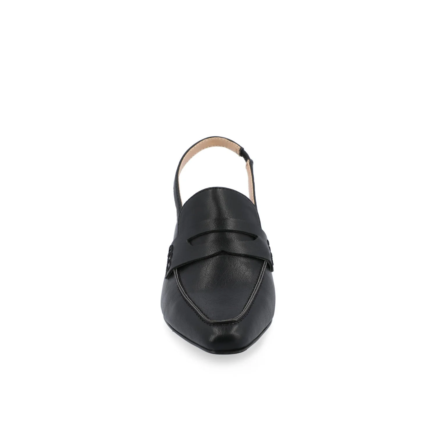AMORY KITTEN HEEL LOAFERS IN VEGAN LEATHER IN WIDE - Black - Image 5