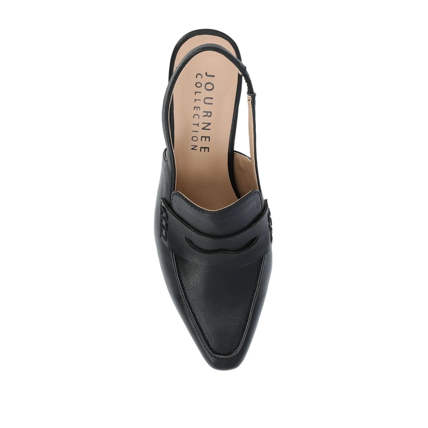 AMORY KITTEN HEEL LOAFERS IN VEGAN LEATHER IN WIDE - Black - Image 6
