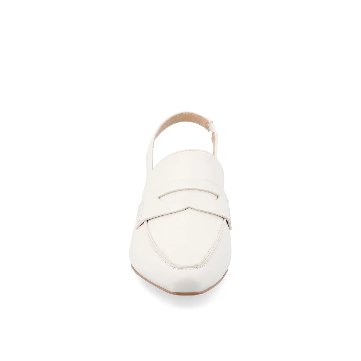AMORY KITTEN HEEL LOAFERS IN VEGAN LEATHER IN WIDE - White - Image 5