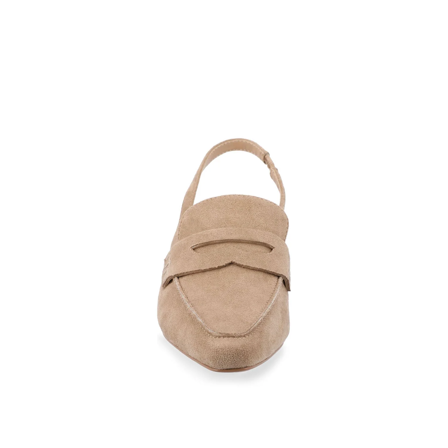 AMORY KITTEN HEEL LOAFERS IN VEGAN LEATHER - Taupe - Image 5