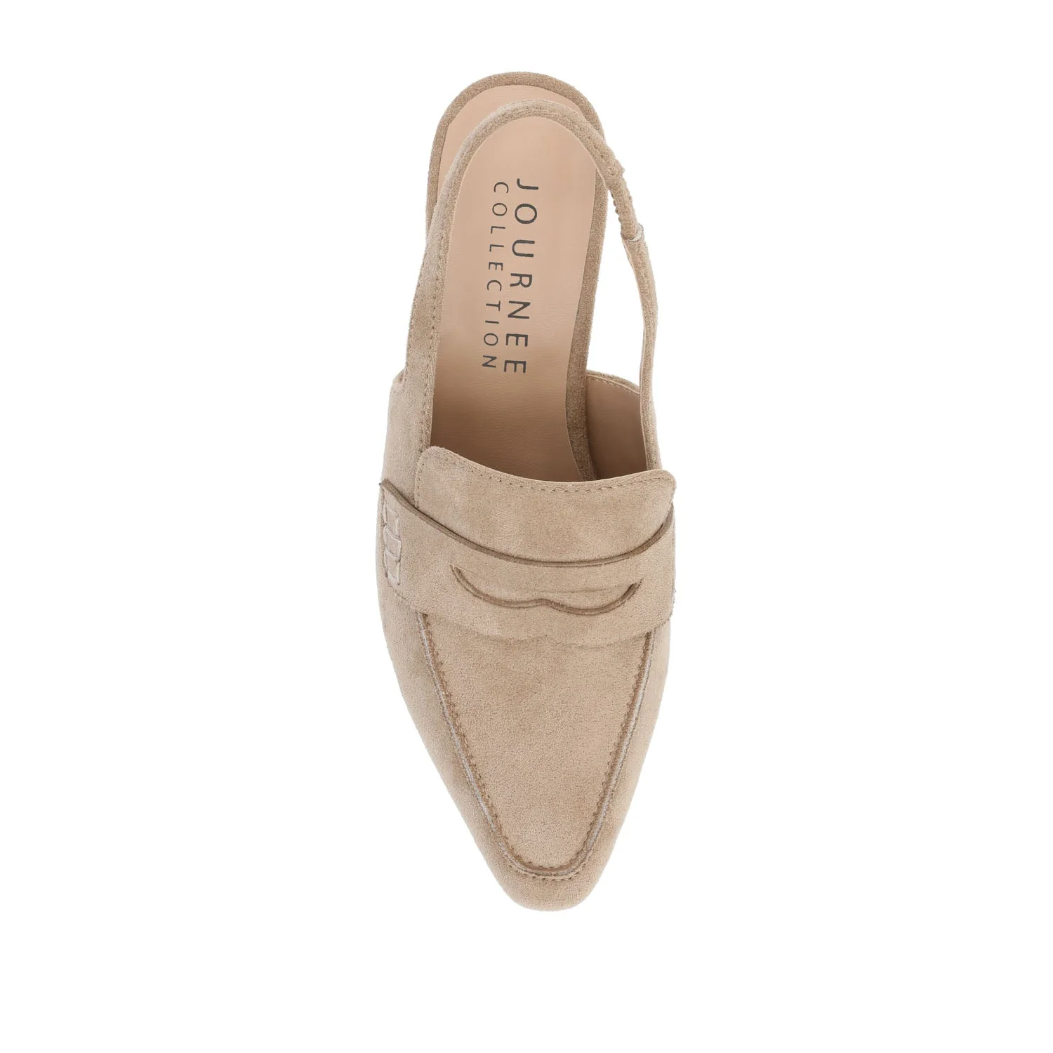 AMORY KITTEN HEEL LOAFERS IN VEGAN LEATHER - Taupe - Image 6