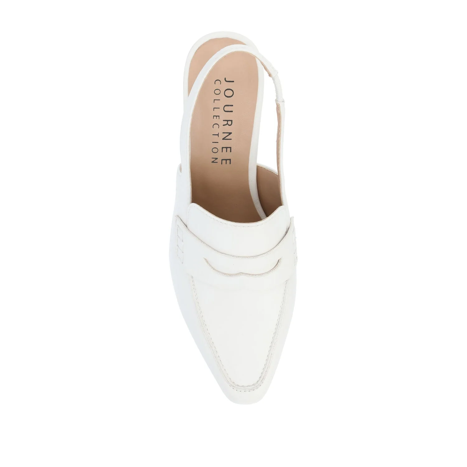 AMORY KITTEN HEEL LOAFERS IN VEGAN LEATHER - White - Image 6