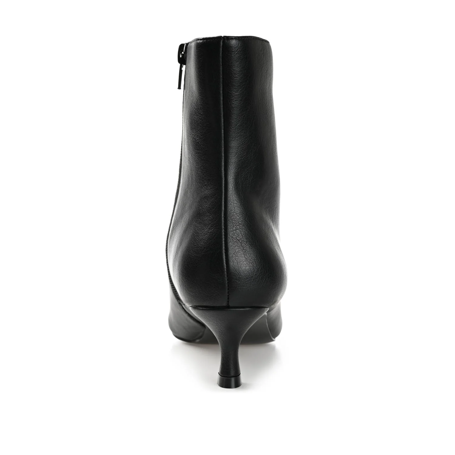 ARELY POINTED TOE BOOTIES IN VEGAN LEATHER - Black PU - Image 7