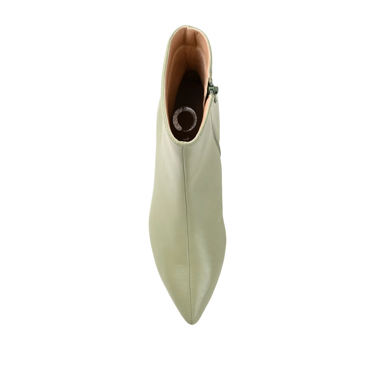 ARELY POINTED TOE BOOTIES IN VEGAN LEATHER - Green PU - Image 6