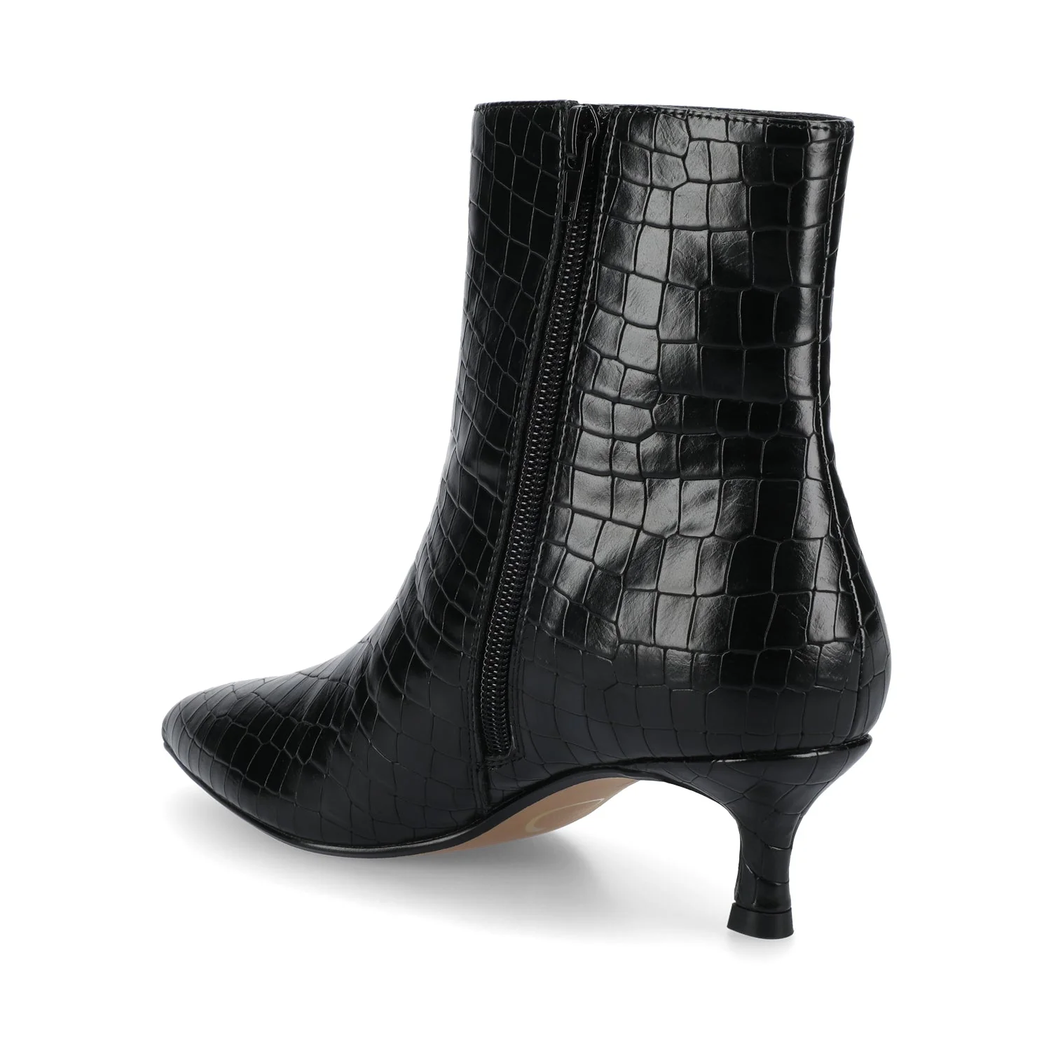 ARELY POINTED TOE BOOTIES - Black Croco - Image 3