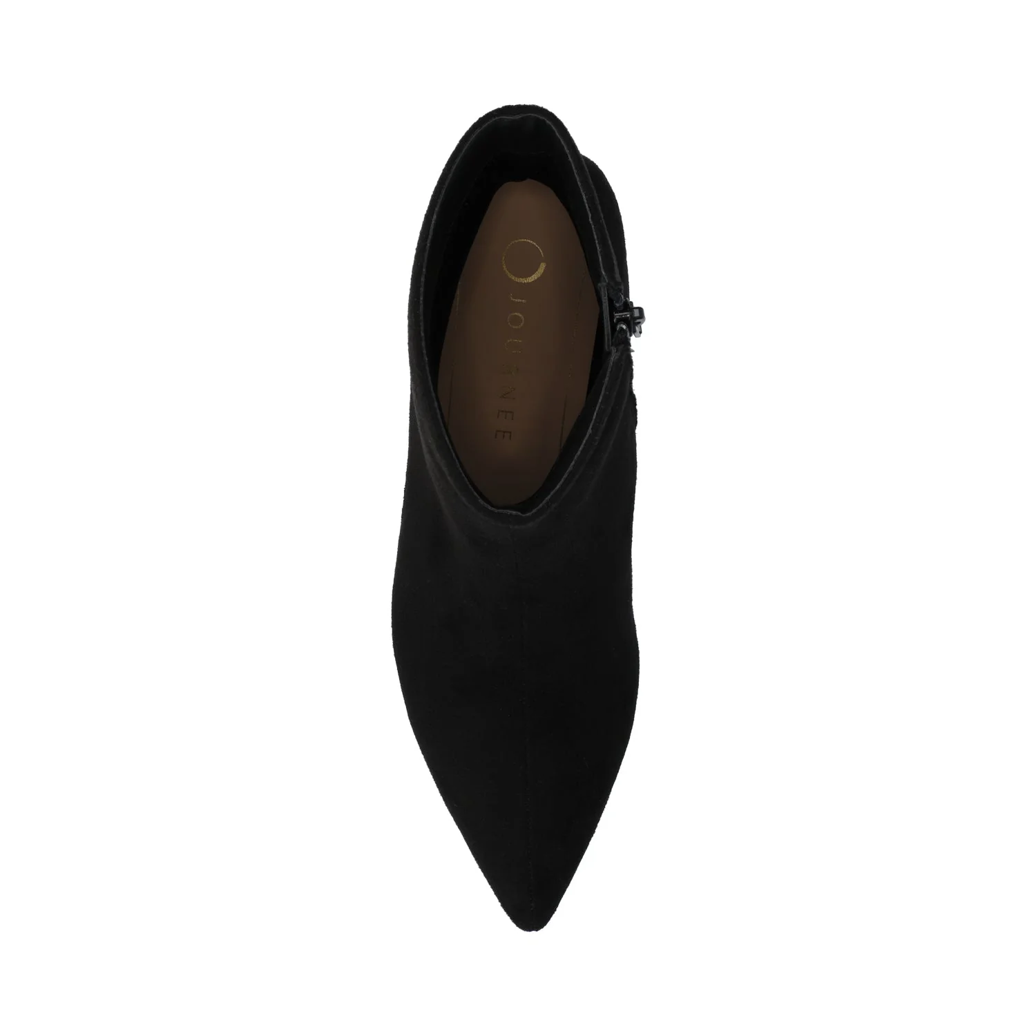 ARELY POINTED TOE BOOTIES IN WIDE - Black Suede - Image 4
