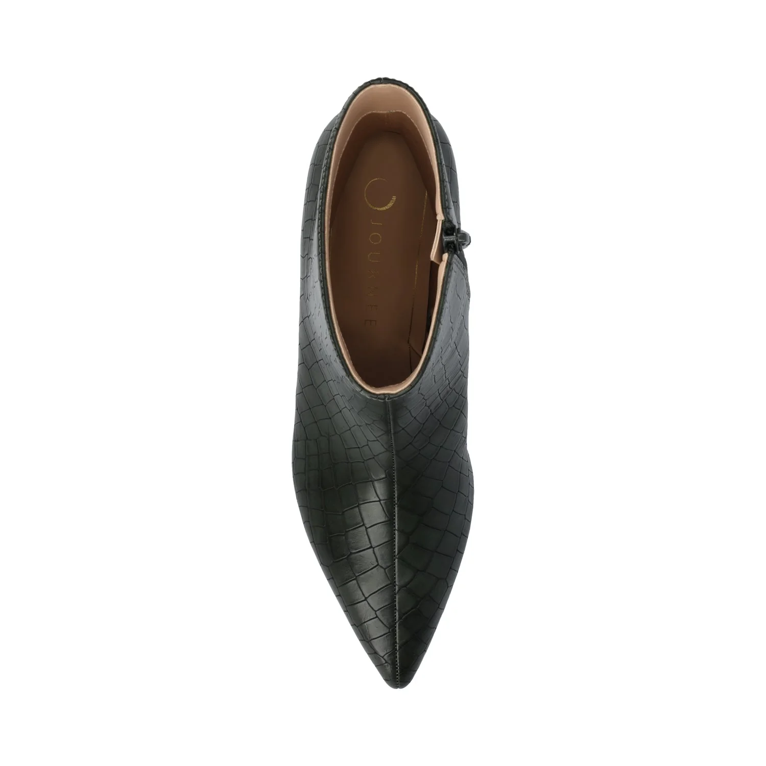 ARELY POINTED TOE BOOTIES - Olive Croco - Image 4