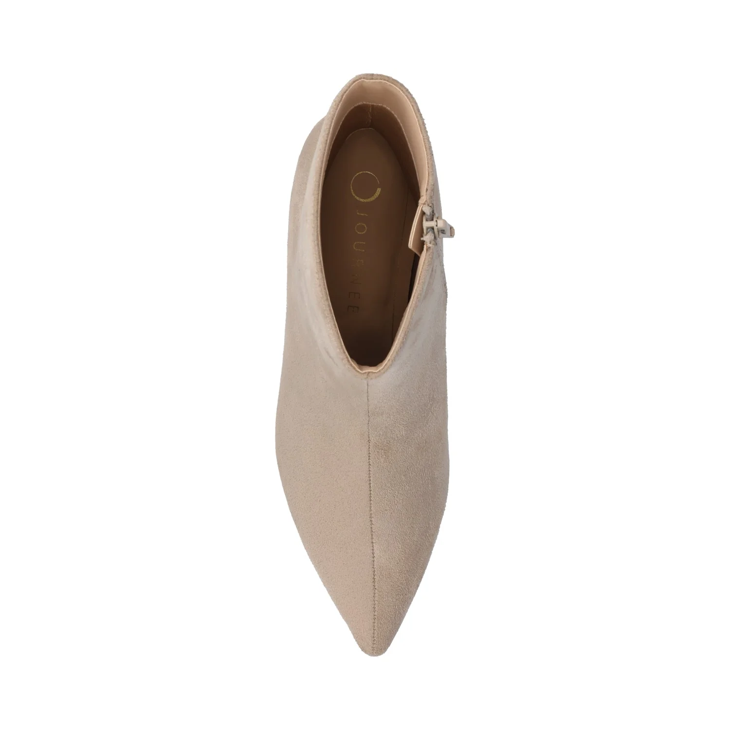 ARELY POINTED TOE BOOTIES - Taupe Suede - Image 4