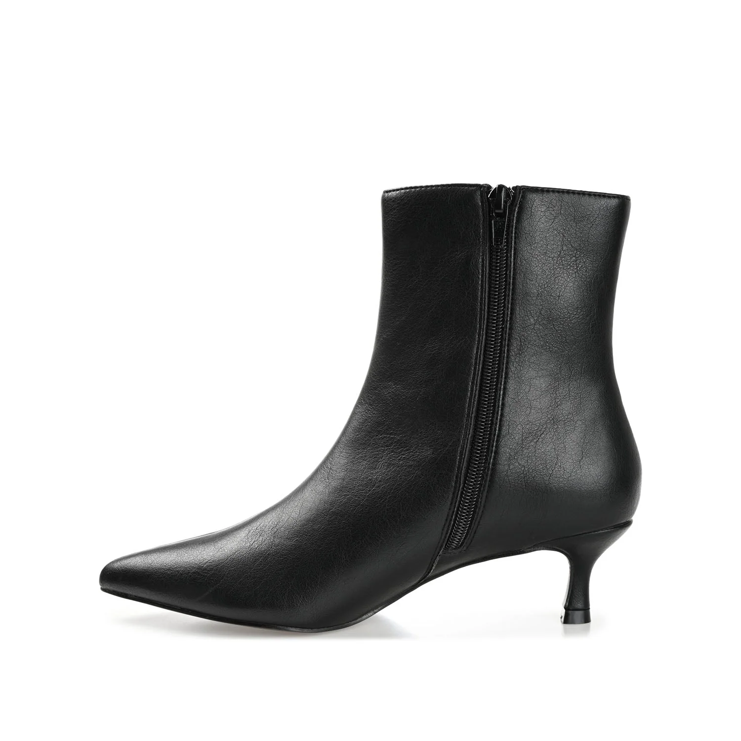 ARELY POINTED TOE BOOTIES IN WIDE - Black PU - Image 3