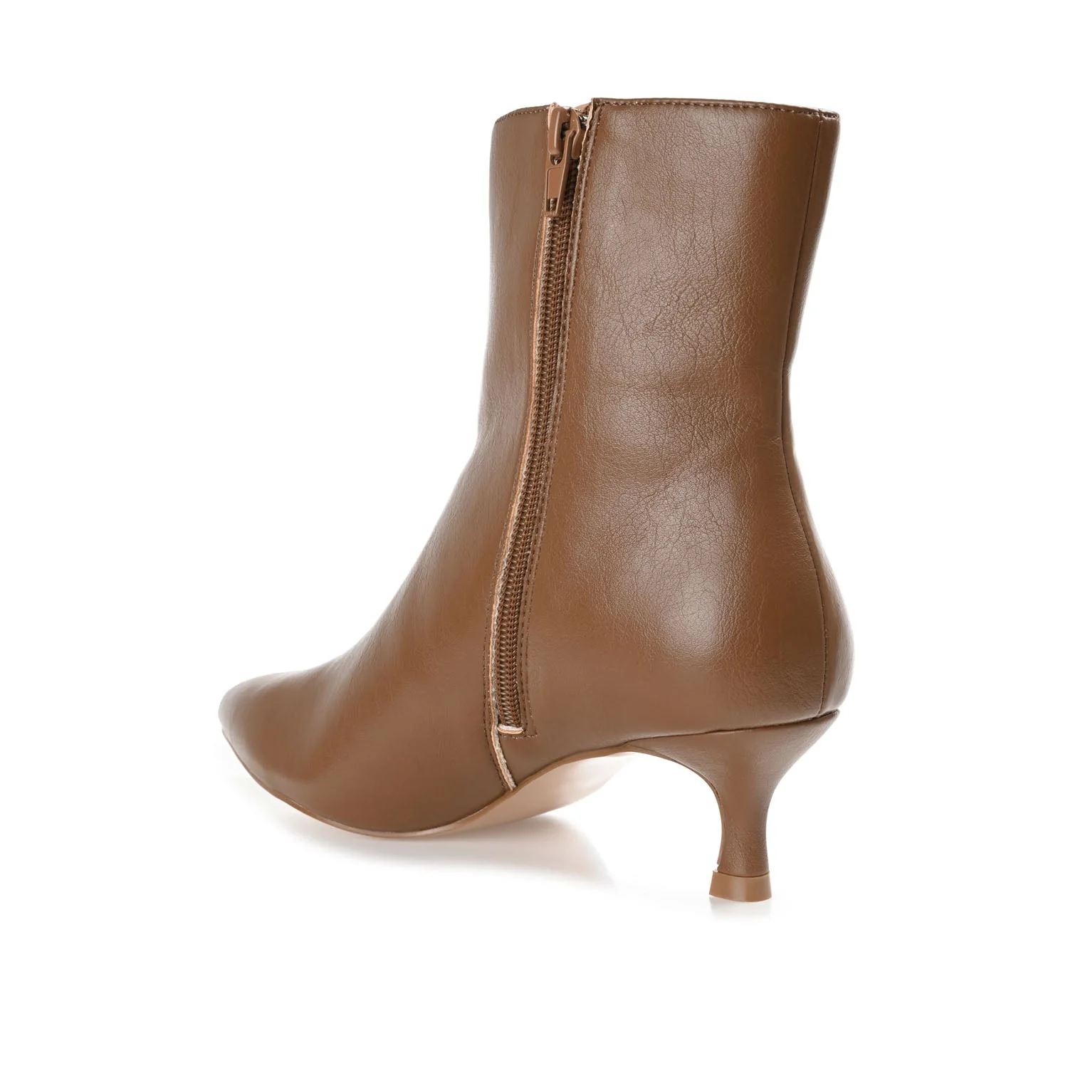 ARELY POINTED TOE BOOTIES IN WIDE - Brown PU - Image 4