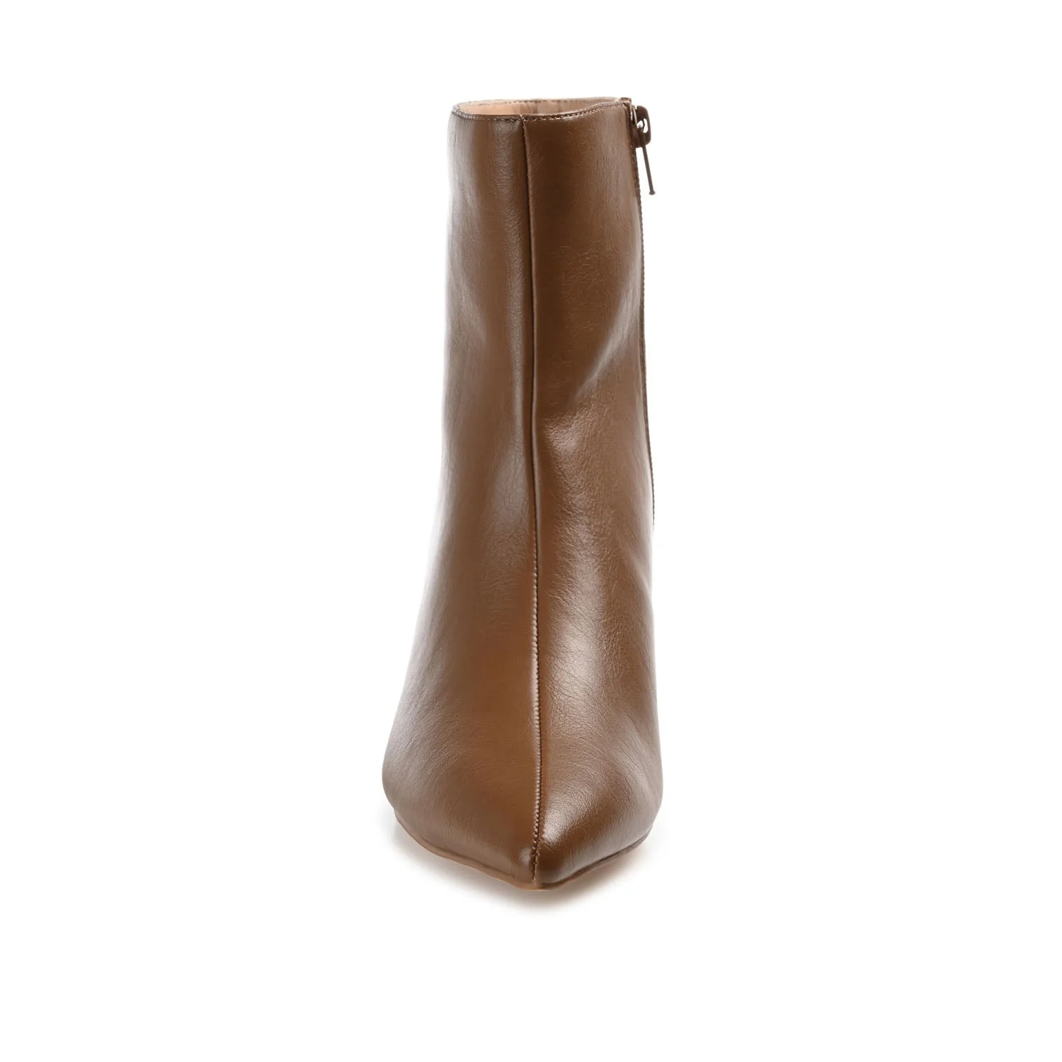 ARELY POINTED TOE BOOTIES IN WIDE - Brown PU - Image 5