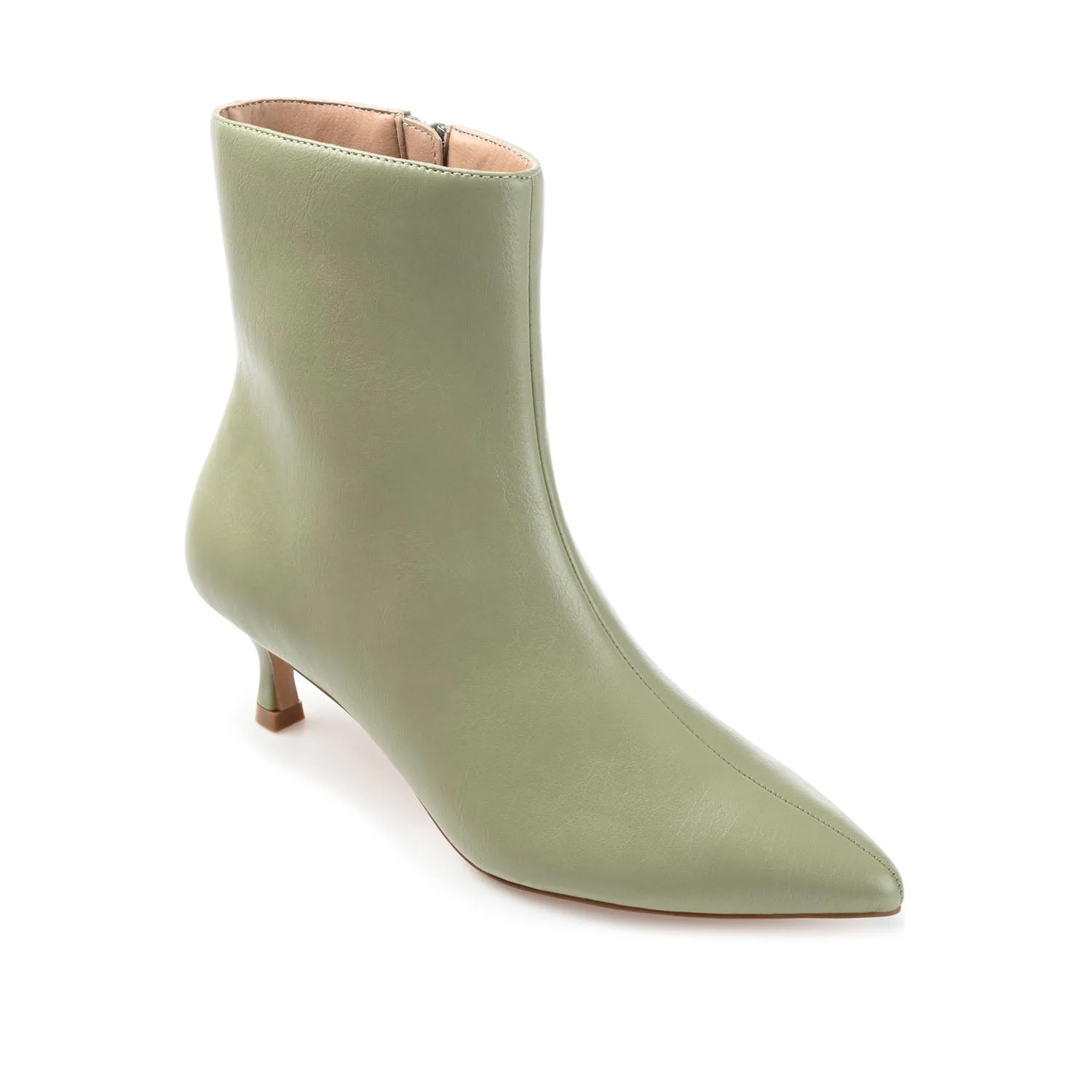 ARELY POINTED TOE BOOTIES IN WIDE - Green PU - Image 3