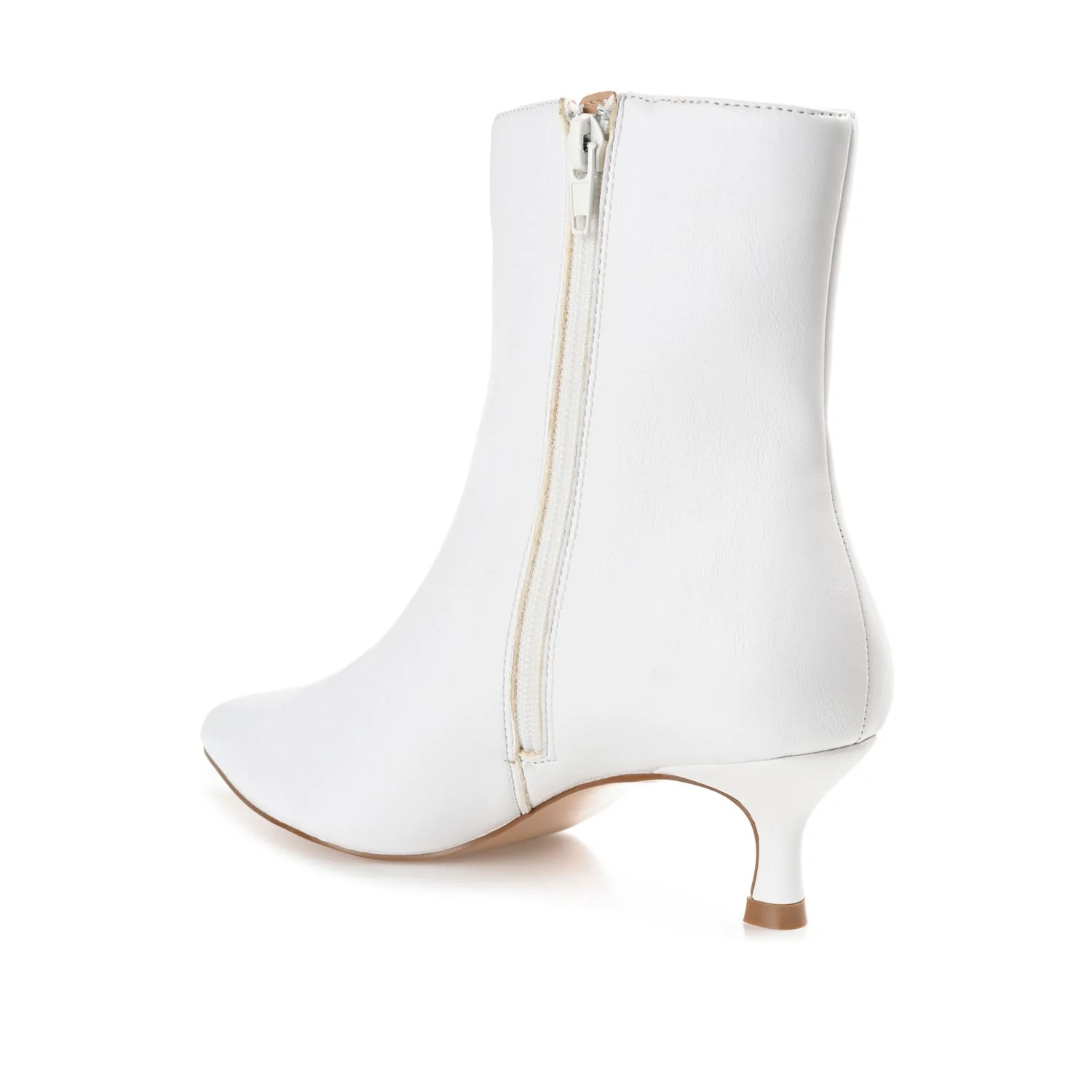 ARELY POINTED TOE BOOTIES IN WIDE - White PU - Image 3