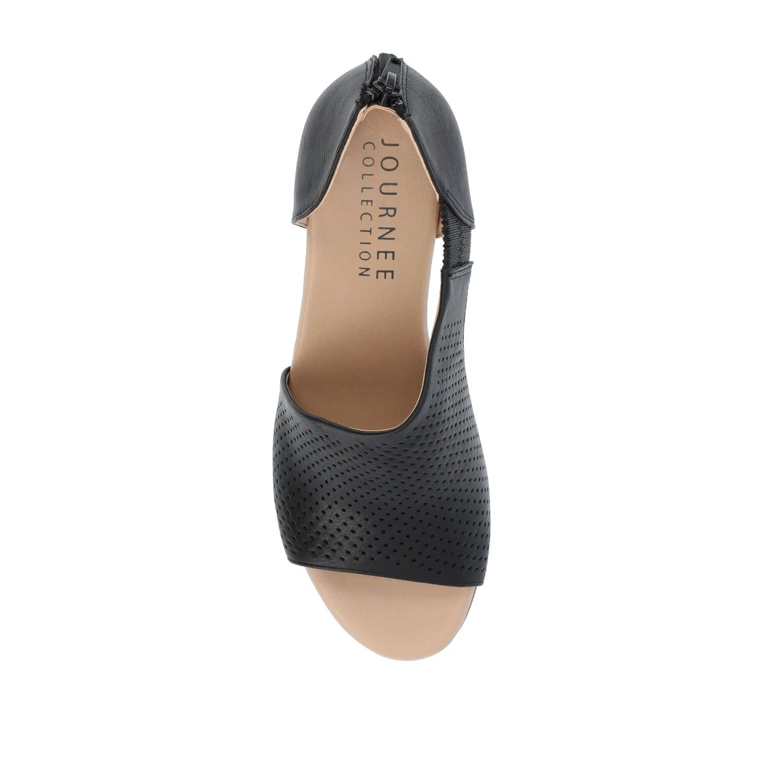 ARETHA WEDGE HEEL SANDALS IN VEGAN LEATHER - Black PU - Image 6